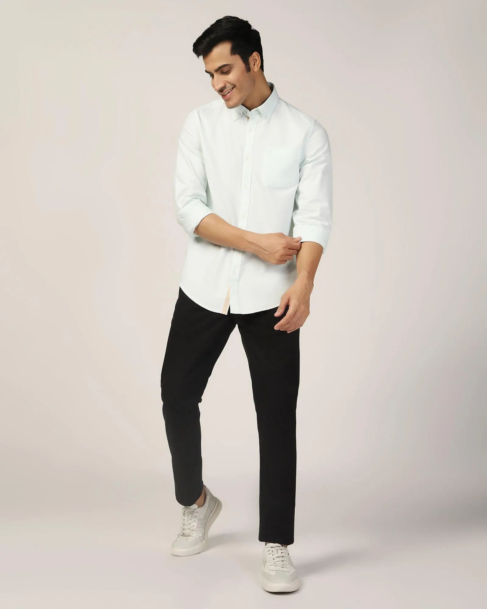 Casual Mint Solid Shirt - Molly decorative element Vibrant Hue