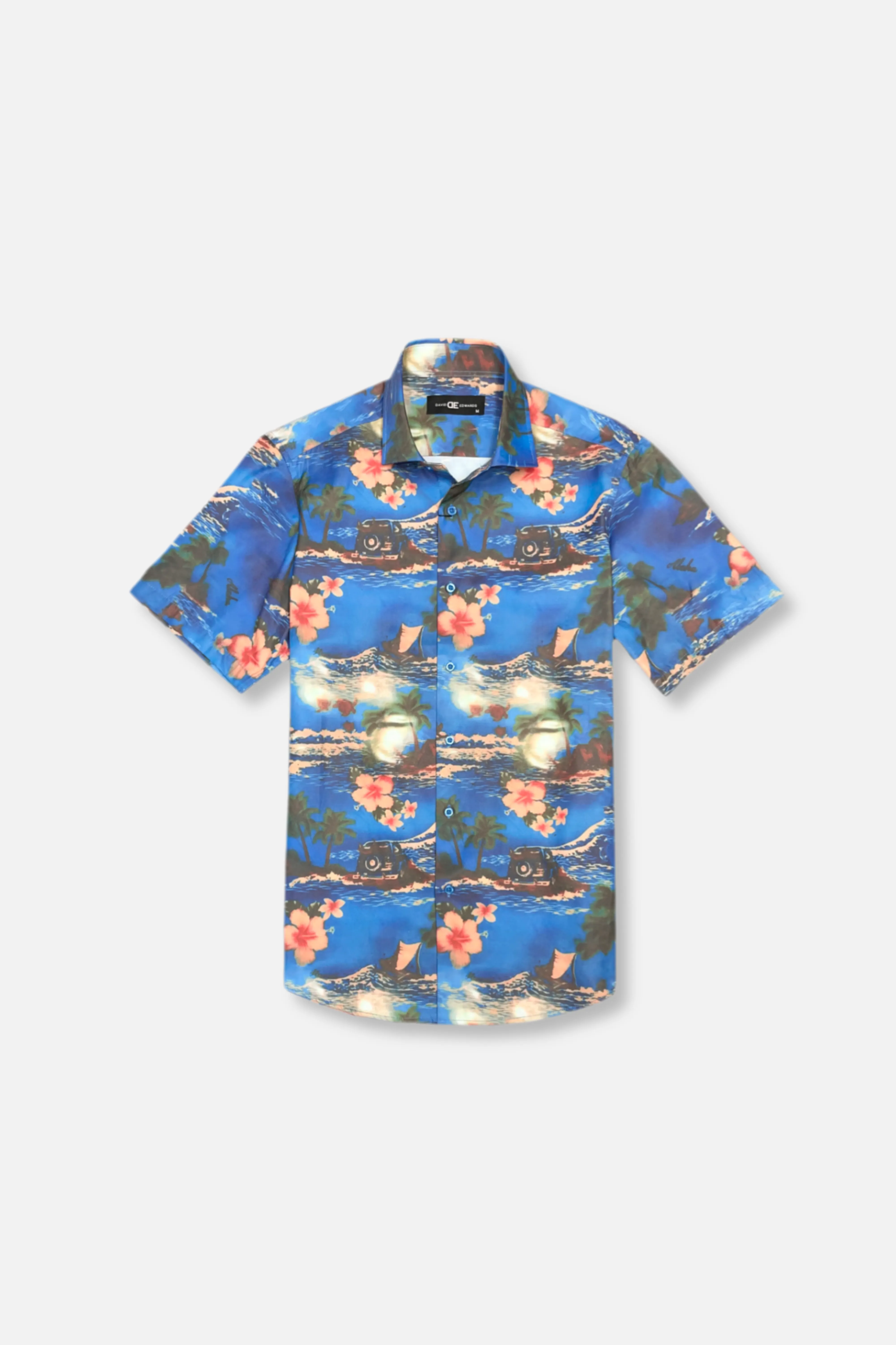 Deegan Short Sleeve Button Down Day Off Crystal Soul