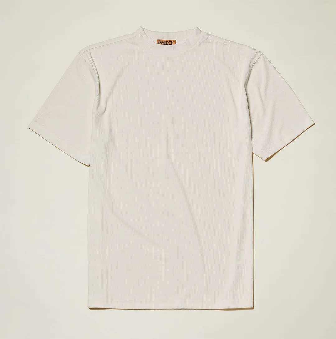 Island Vibe Inserch Rib Crew Neck T-Shirt T299-00003 Off White