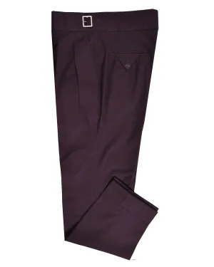 Gurkha Pants in Fresco Matt Wine Twill Heat Dissipating Commuter Ready
