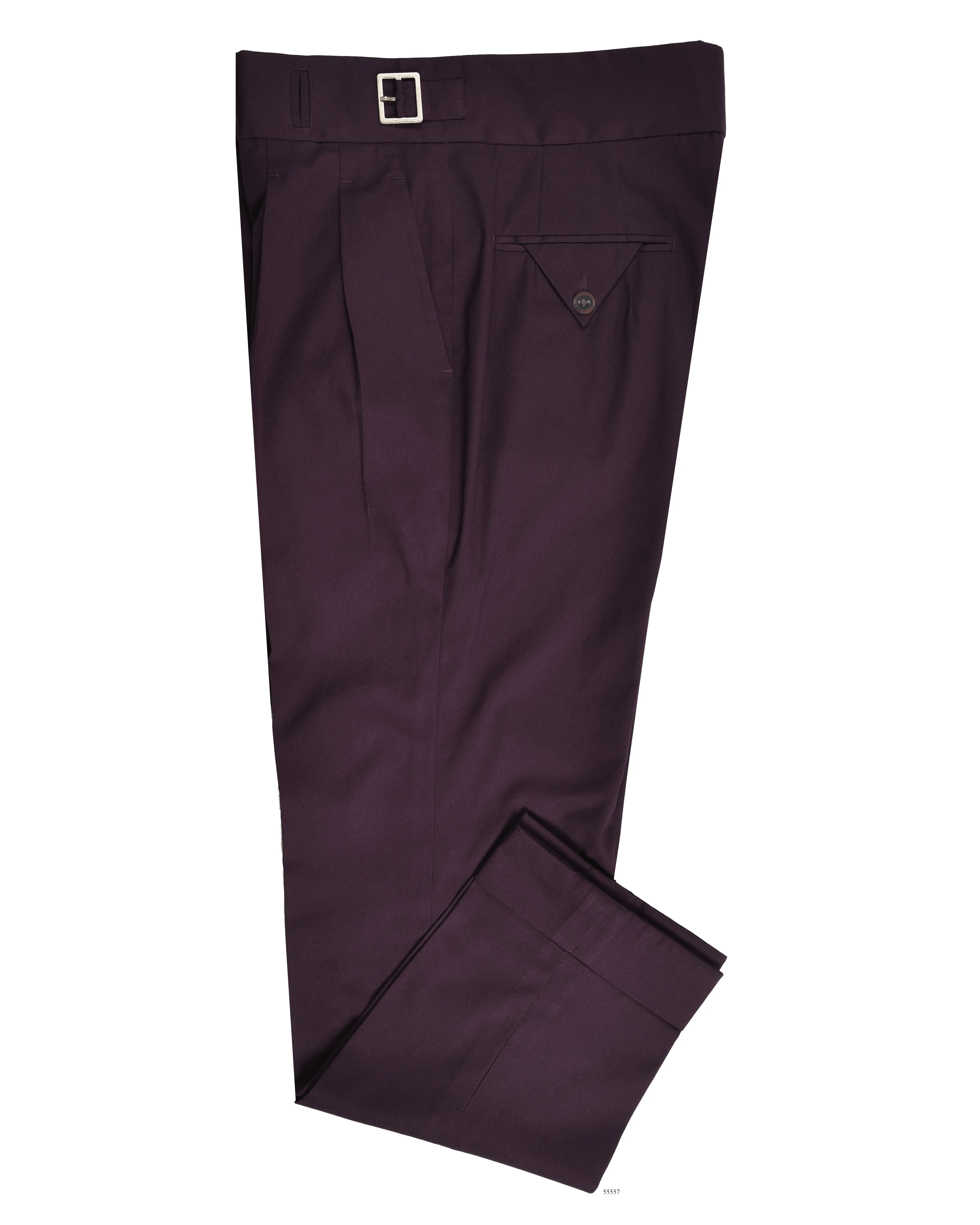 Gurkha Pants in Fresco Matt Wine Twill Heat Dissipating Commuter Ready