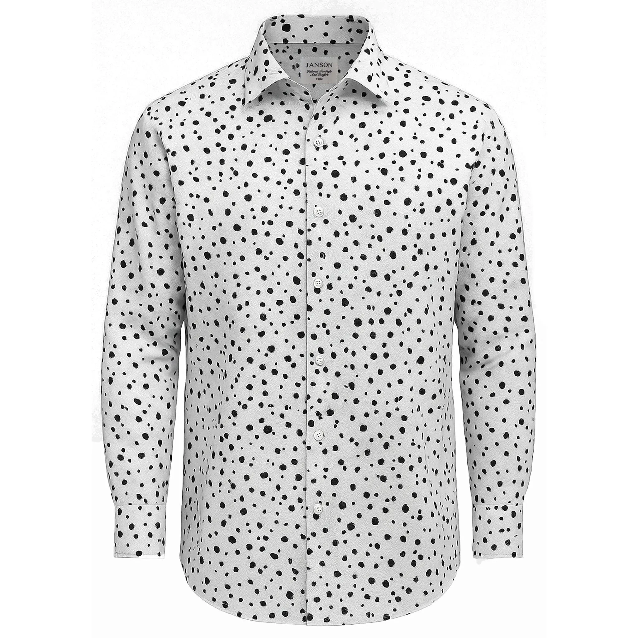 Janson Sport Shirt-100% Cotton Satin Finish, European Made bohemian flair Pullover Design