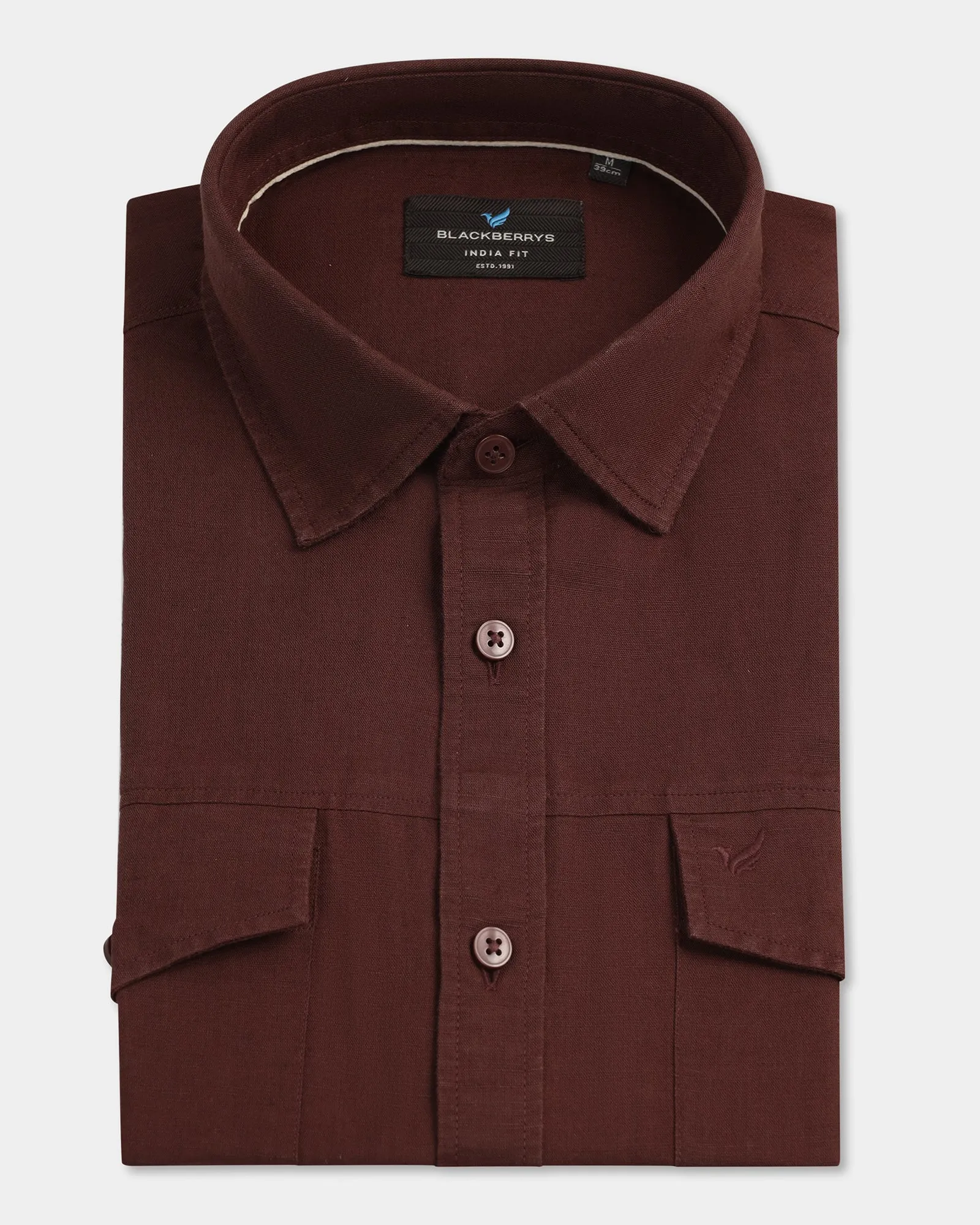 Rust Linen Solid Shirt - Konrad Trendy Outfit Stylish Design