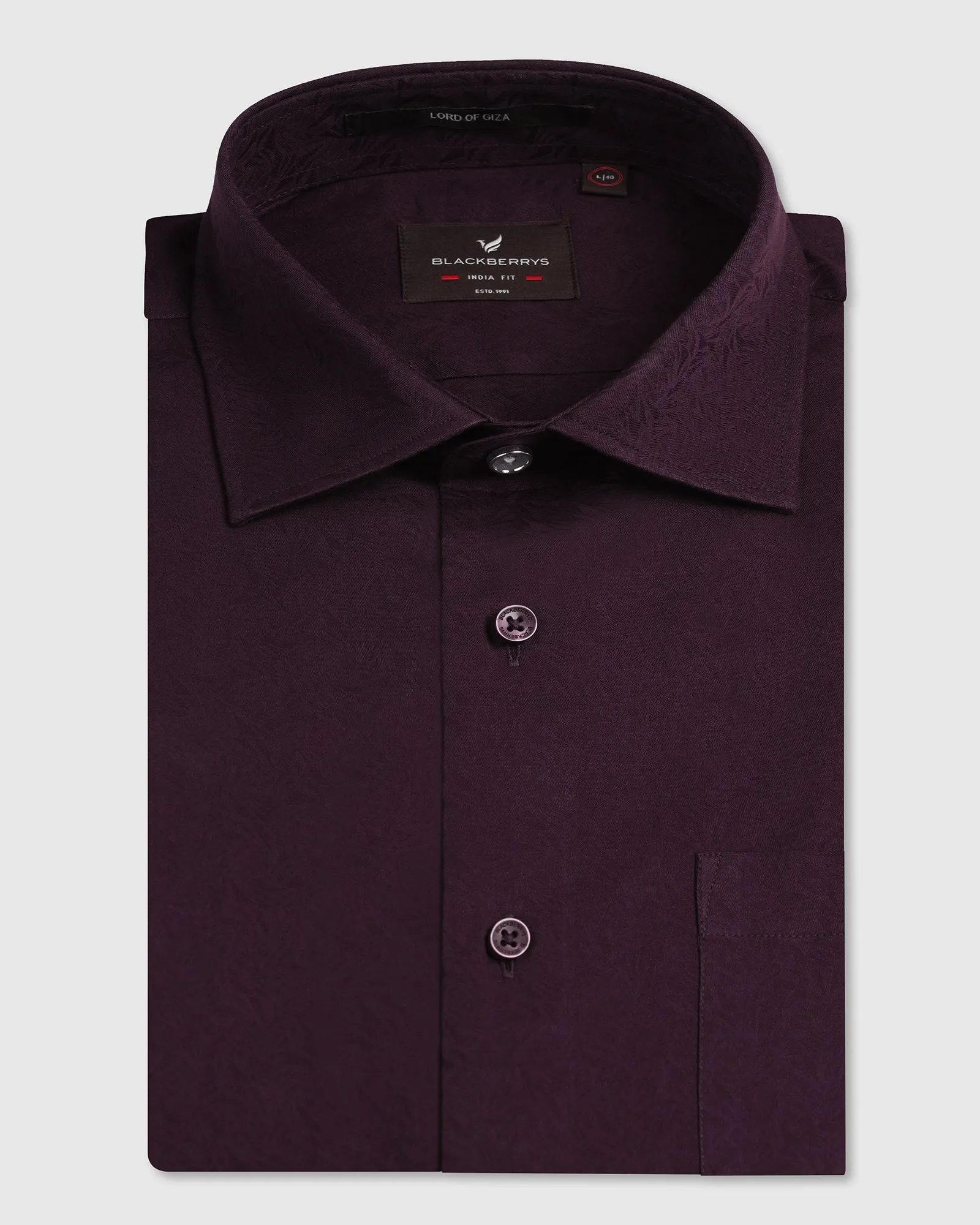 Wine Jacquard Shirt - Romeo Winter Comfort