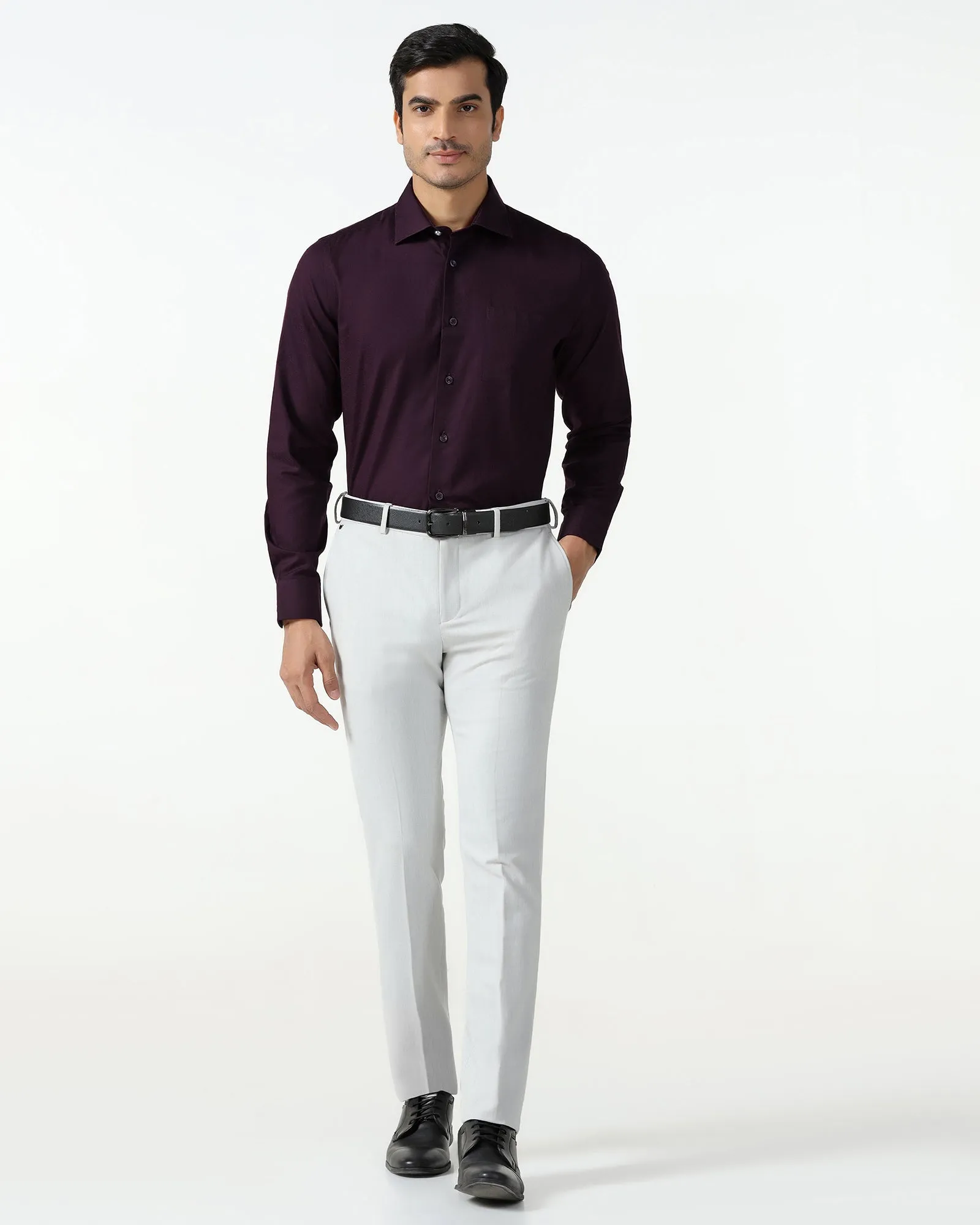 Wine Jacquard Shirt - Romeo vacation wear Trendsetter Choice