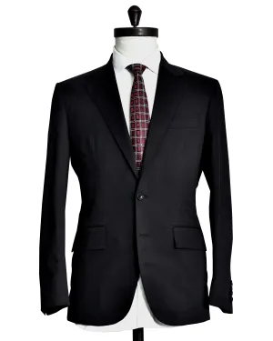 Heavyweight Warmth HighCollarDesign Black Cotton Single Breasted Jacket