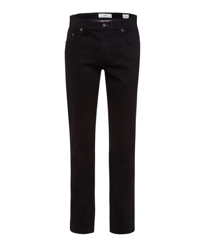 Brax Marathon 4-Seasons Pant in Perma Black- Cooper 5 Pocket Model Sporty Design Stretchable Design