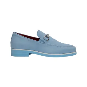 Ventilated Mesh Travel Enthusiasts Emilio Franco "Nino II" L. Blue Loafer