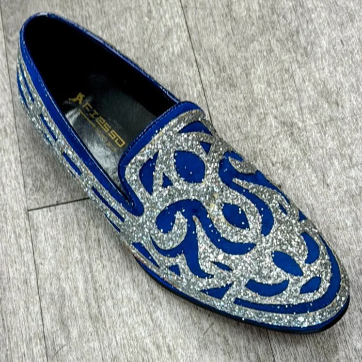 Body Balance Trend Hot Exclusive Formal Dress Shoe Blue /Silver FI7020
