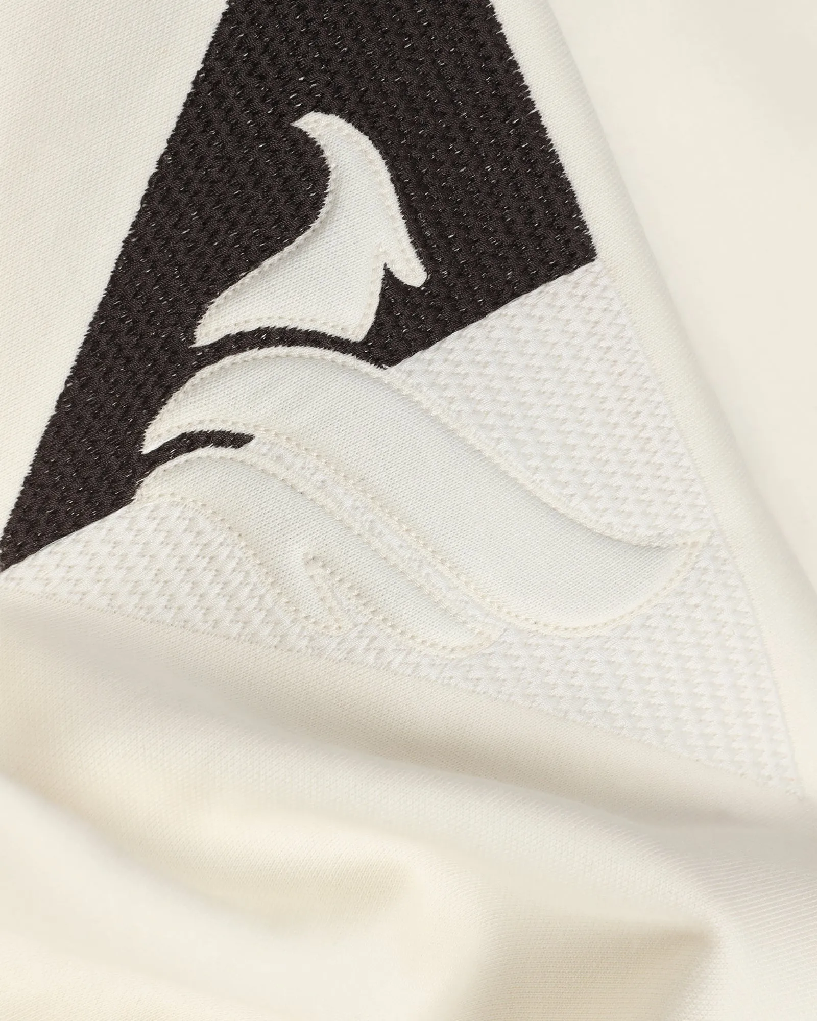 Casual Vibe Repair Fit Off White Crew Neck Solid Sweatshirt - Bling