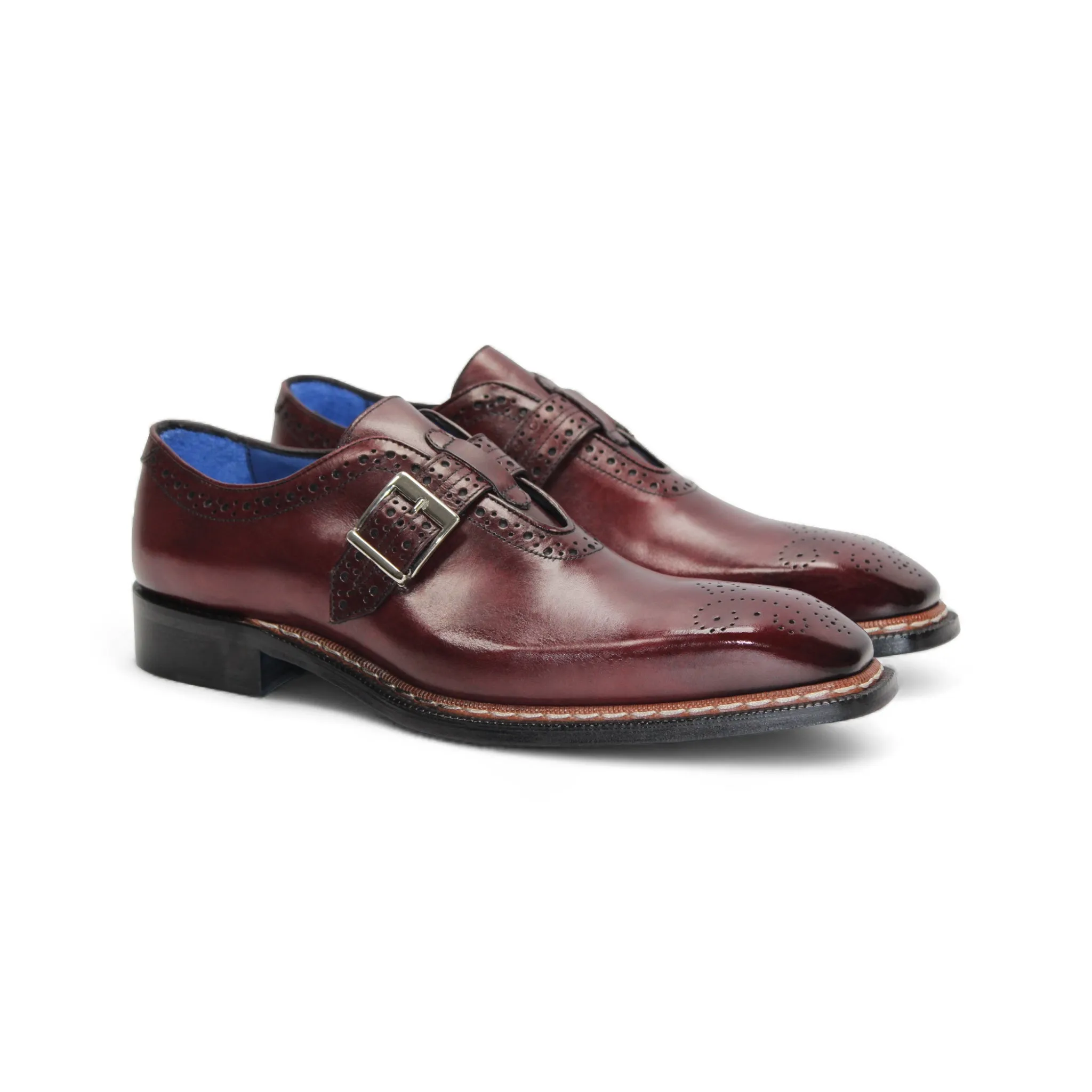Emilio Franco "Filippo" Burgundy Shoes Clear Glow
