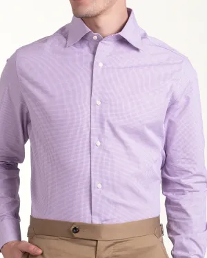 Mauve Gingham Checks Shirt Gym Safe Athletic Wear