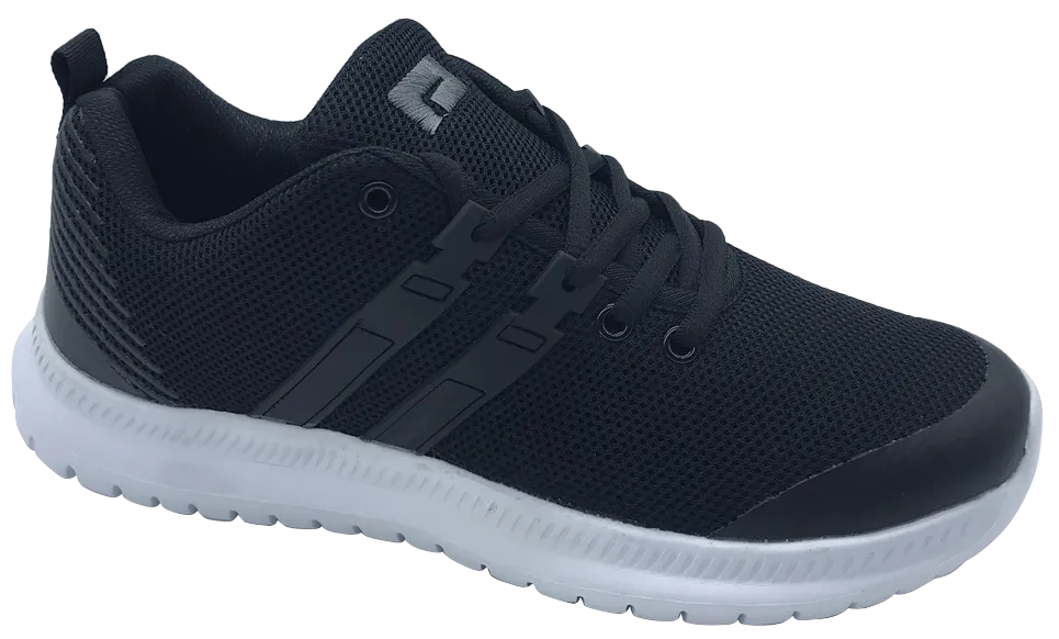 VORTEX Men's Black & White Round Toe Ultralight Athletic Fashion Shoes Active Steps Balanced weight