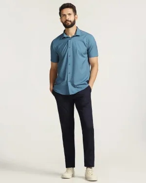 Performance Gear GussetedCrotch TechPro Slim Fit B-91 Casual Navy Solid Khakis - Sandy