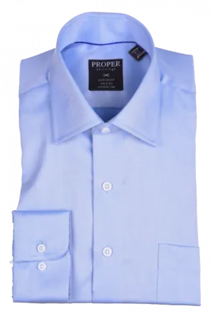 PROPER SHIRTINGS BLUE CLASSIC FIT REGULAR CUFF P720DD0R-BLU Designer Touch