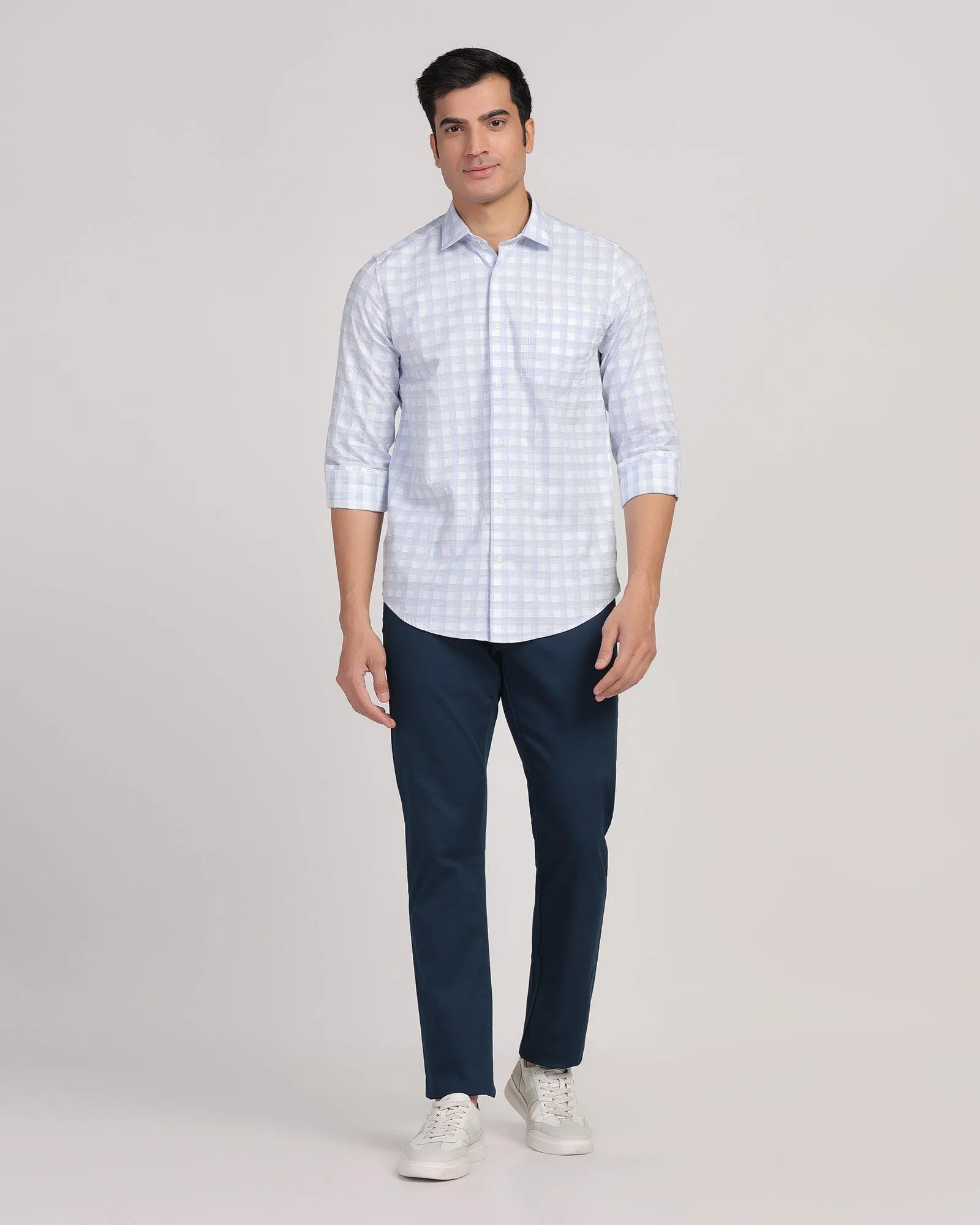 Casual Blue Check Shirt - Torin Everyday Essential