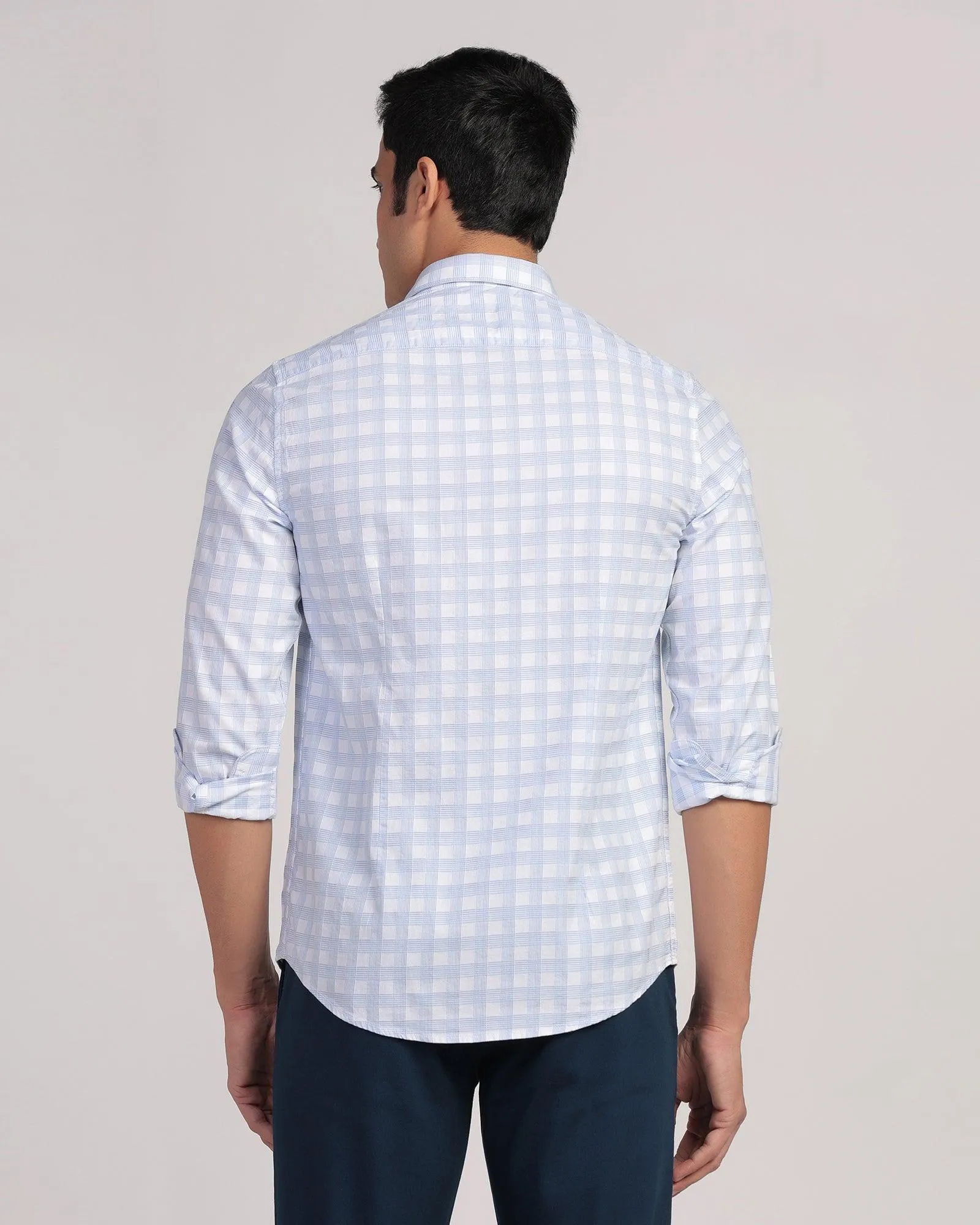 Casual Blue Check Shirt - Torin Non-Iron