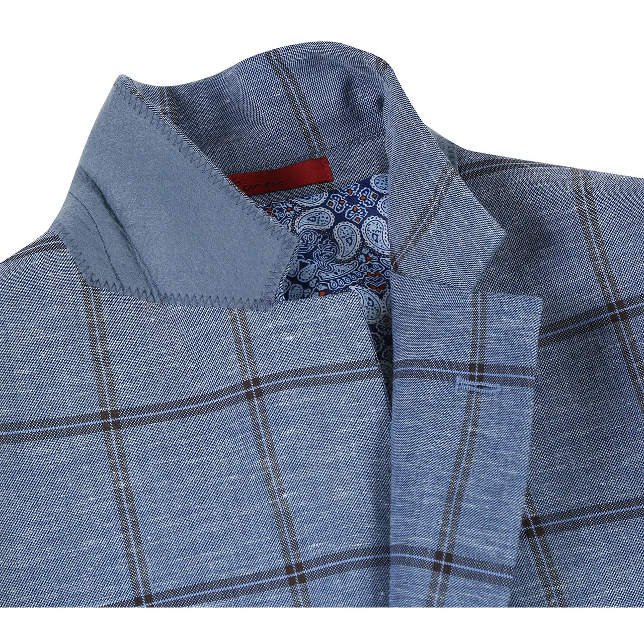 Alessandro Vitello by Renoir Slim Fit Blazer Blue 294-32 Compact Packable Feature