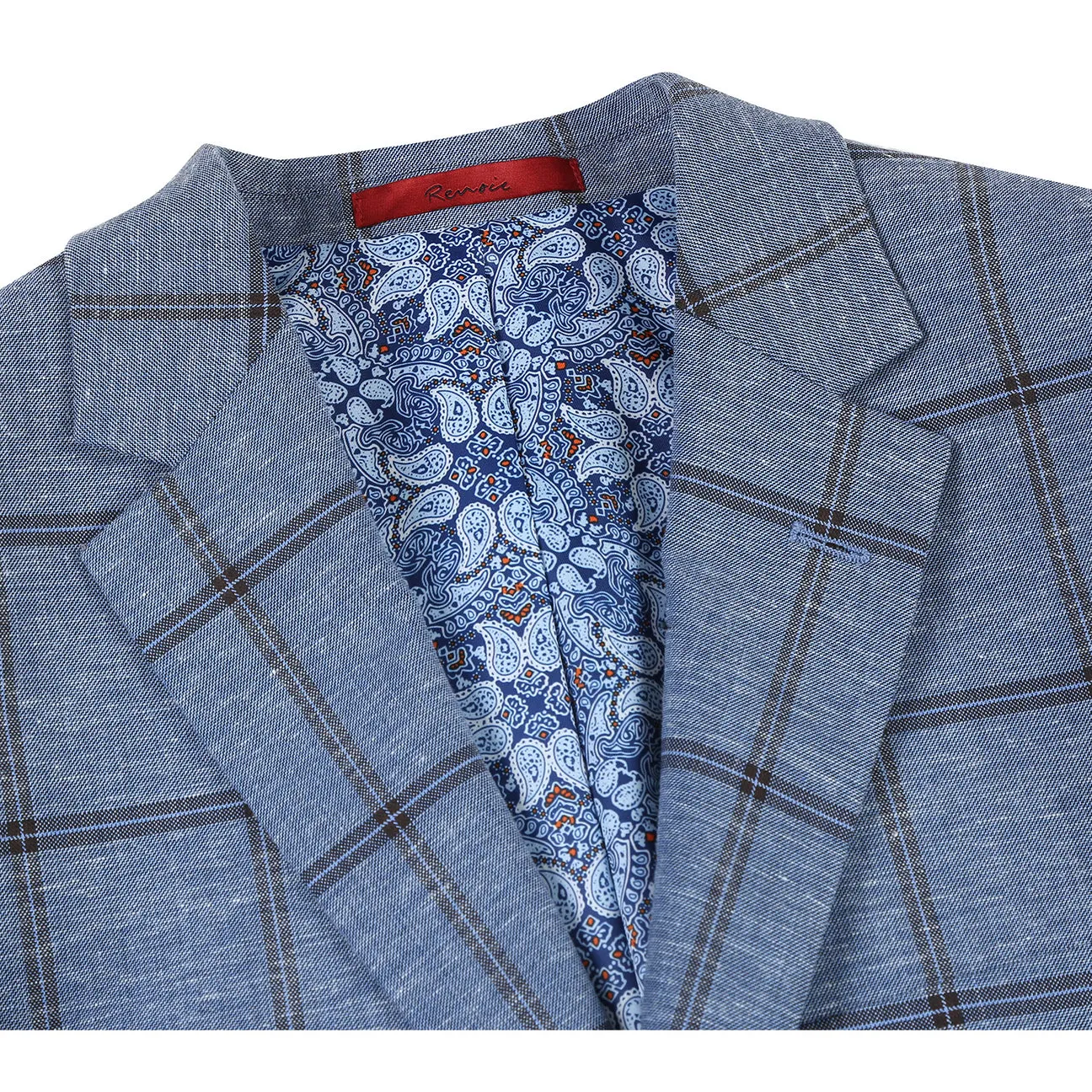 Alessandro Vitello by Renoir Slim Fit Blazer Blue 294-32 Reinforced Shoulders Odor Resistant Coating