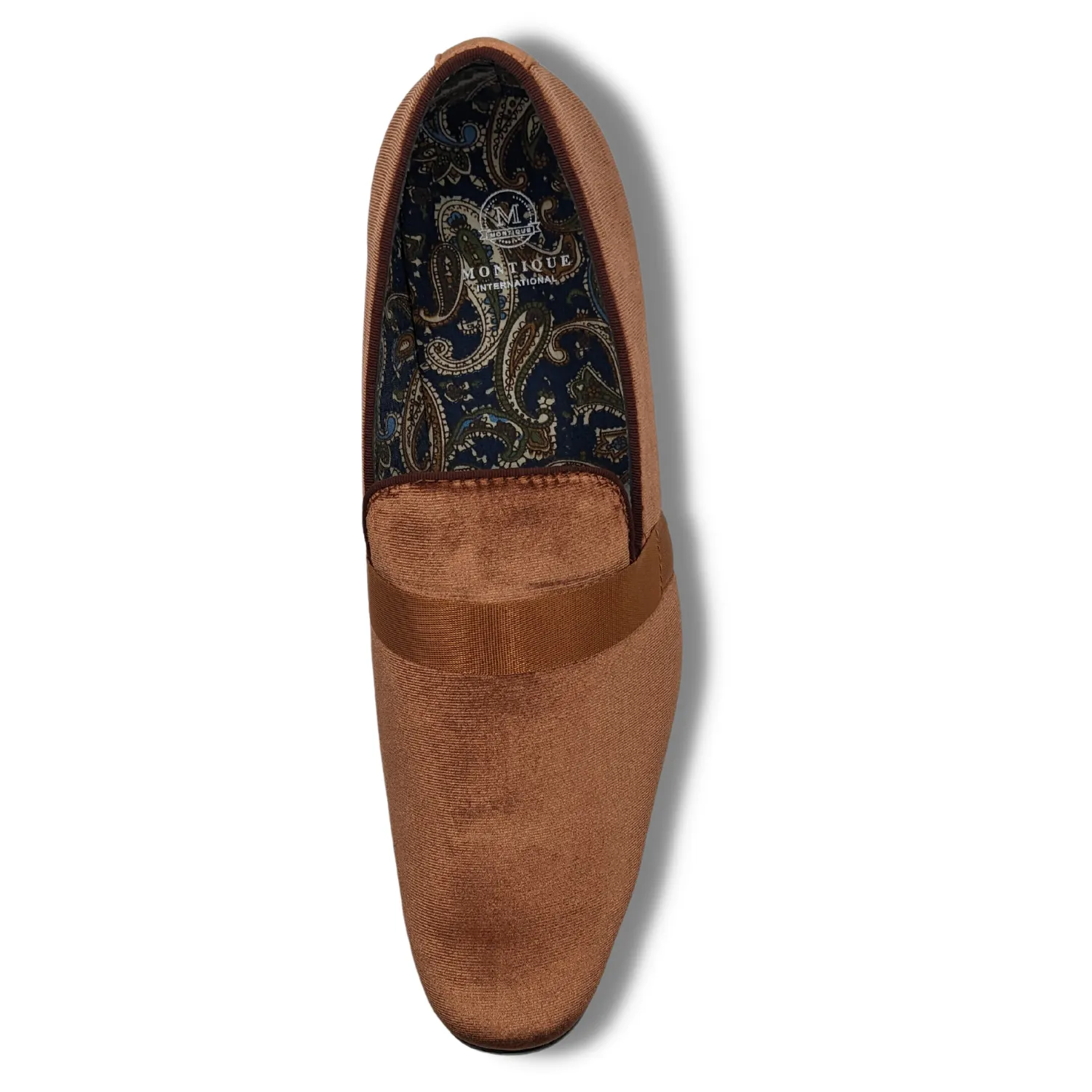 Men's Solid Velvet Cognac Fashion Shoes S91 Everyday Slip-Ons
