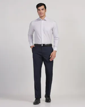 Slim Comfort B-95 Formal Blue Textured Trouser - Passion WindResistantMaterial Flexible Performance