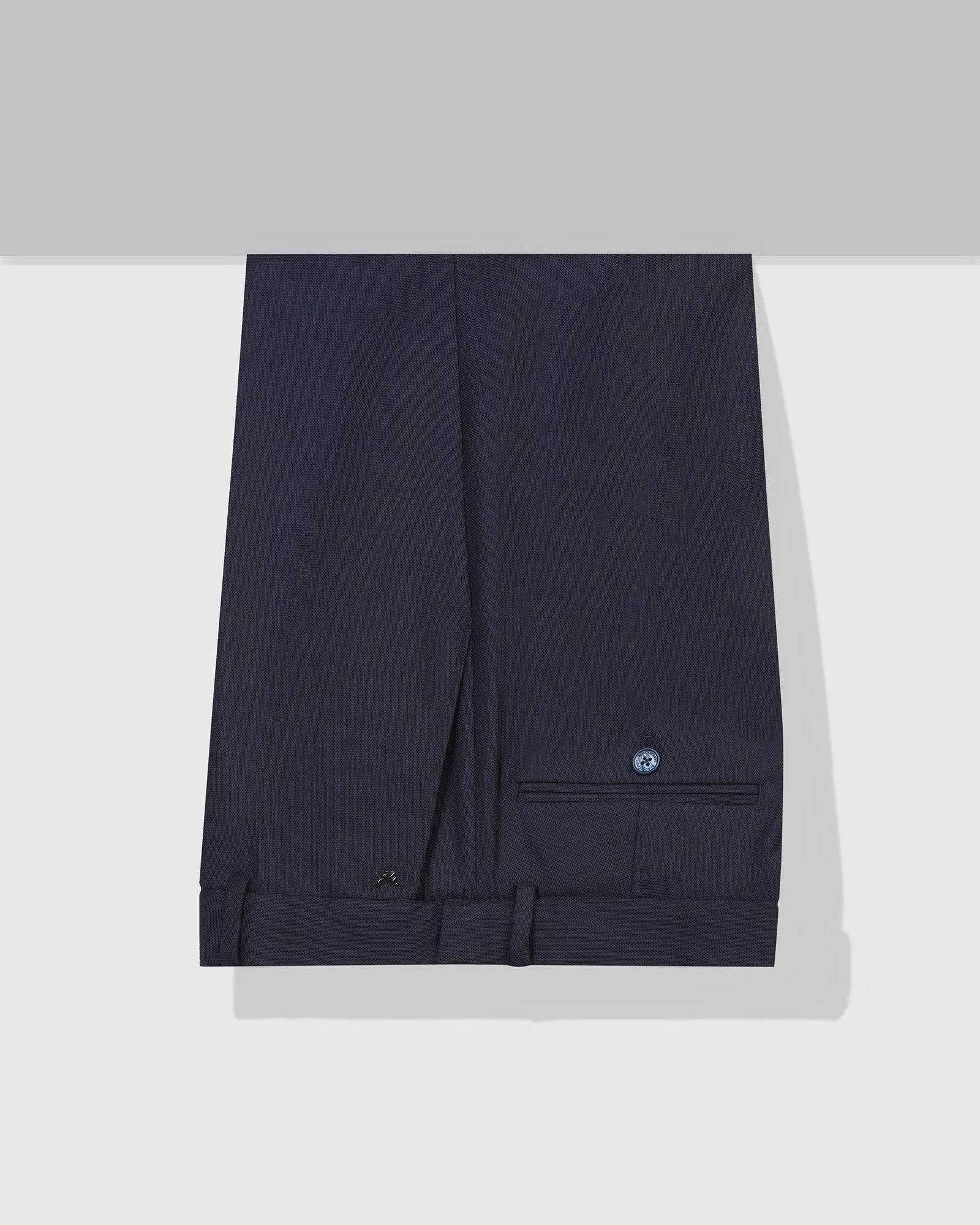Slim Comfort B-95 Formal Blue Textured Trouser - Passion Durable Design
