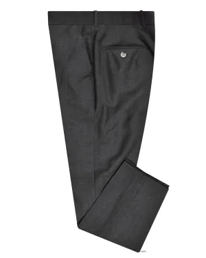 Vitale Barberis Canonico -  Dark Grey Wool Linen Dress Pant Flex Movement