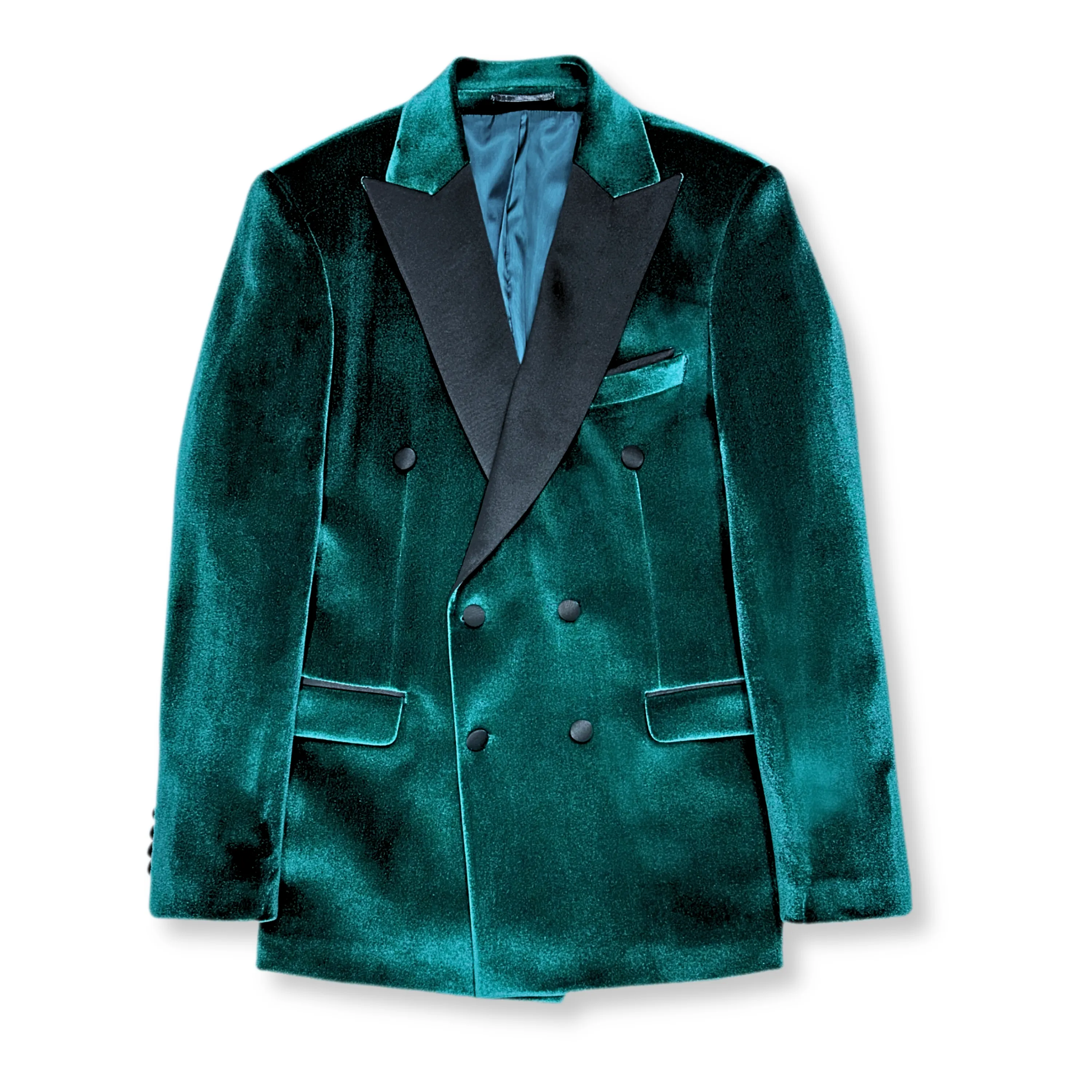 Velluto Peak Lapel Velvet Blazer Thermal Insulation