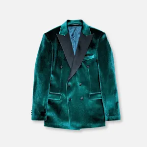 Extended Coverage Velluto Peak Lapel Velvet Blazer