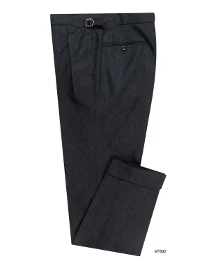 Rugged Comfort Vitale Barberis Canonico - Flannels  Mid Grey  High Waisted Pant