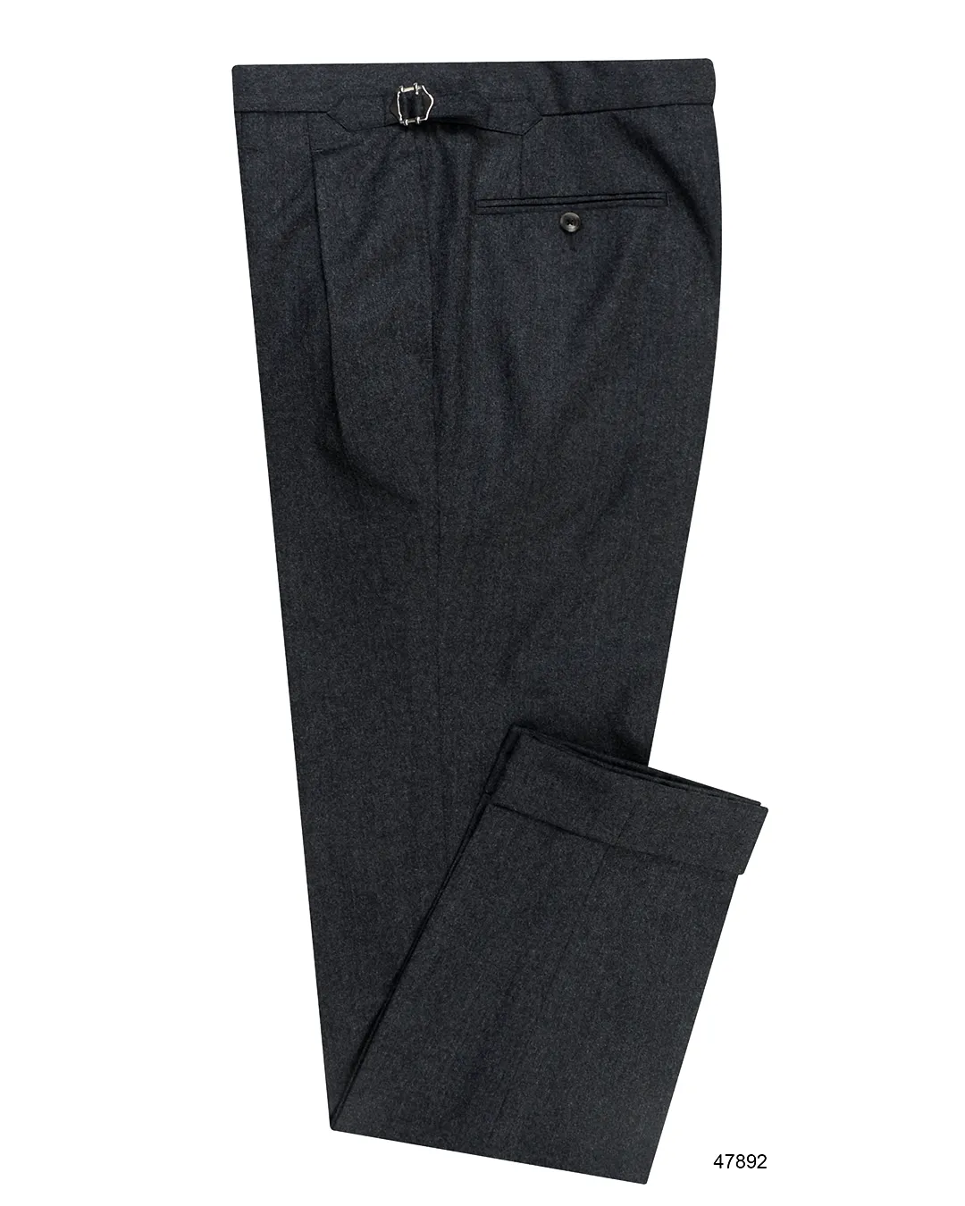 Rugged Comfort Vitale Barberis Canonico - Flannels  Mid Grey  High Waisted Pant