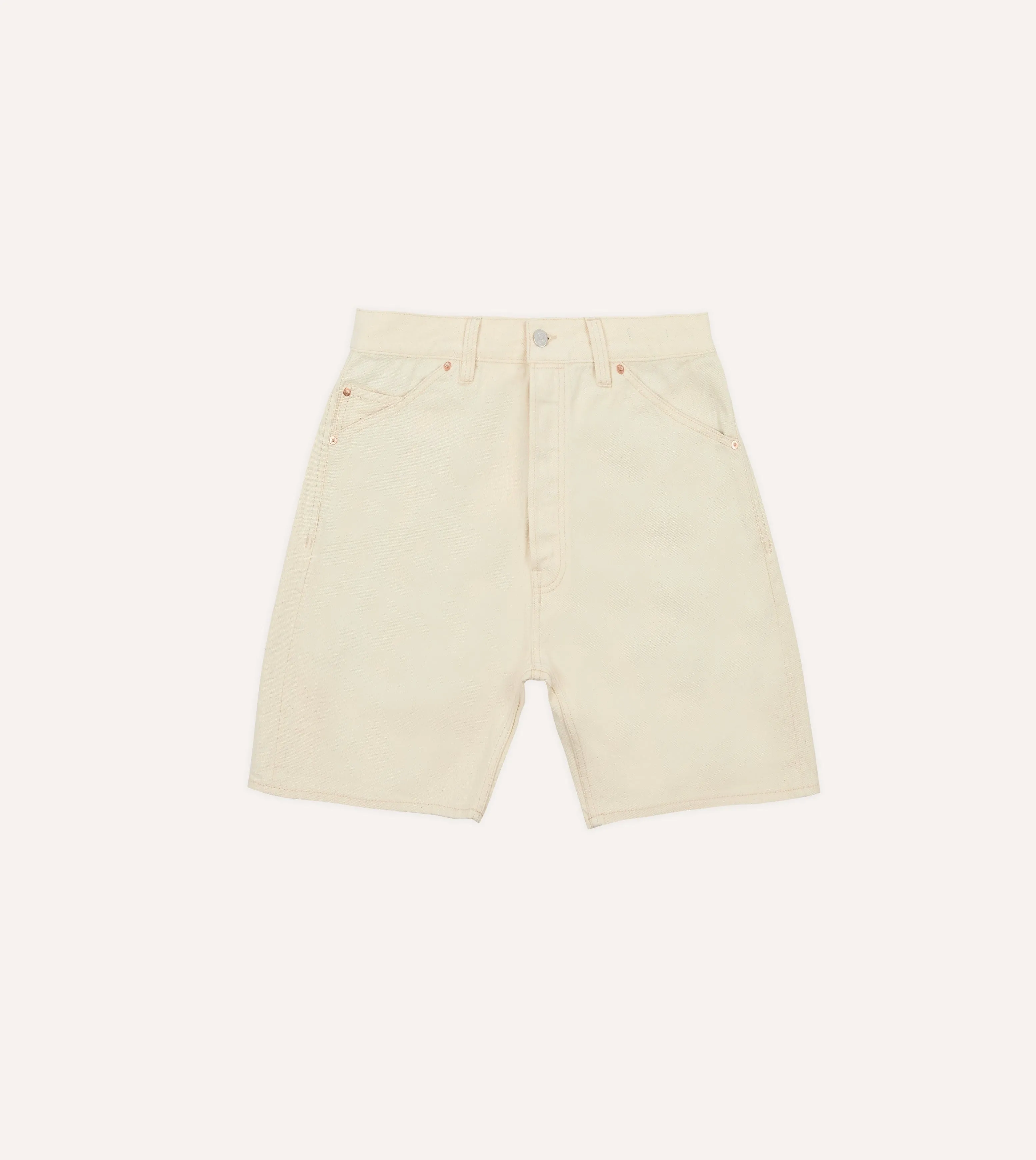 Ecru 12.7oz Selvedge Denim Five-Pocket Shorts Sport Layer