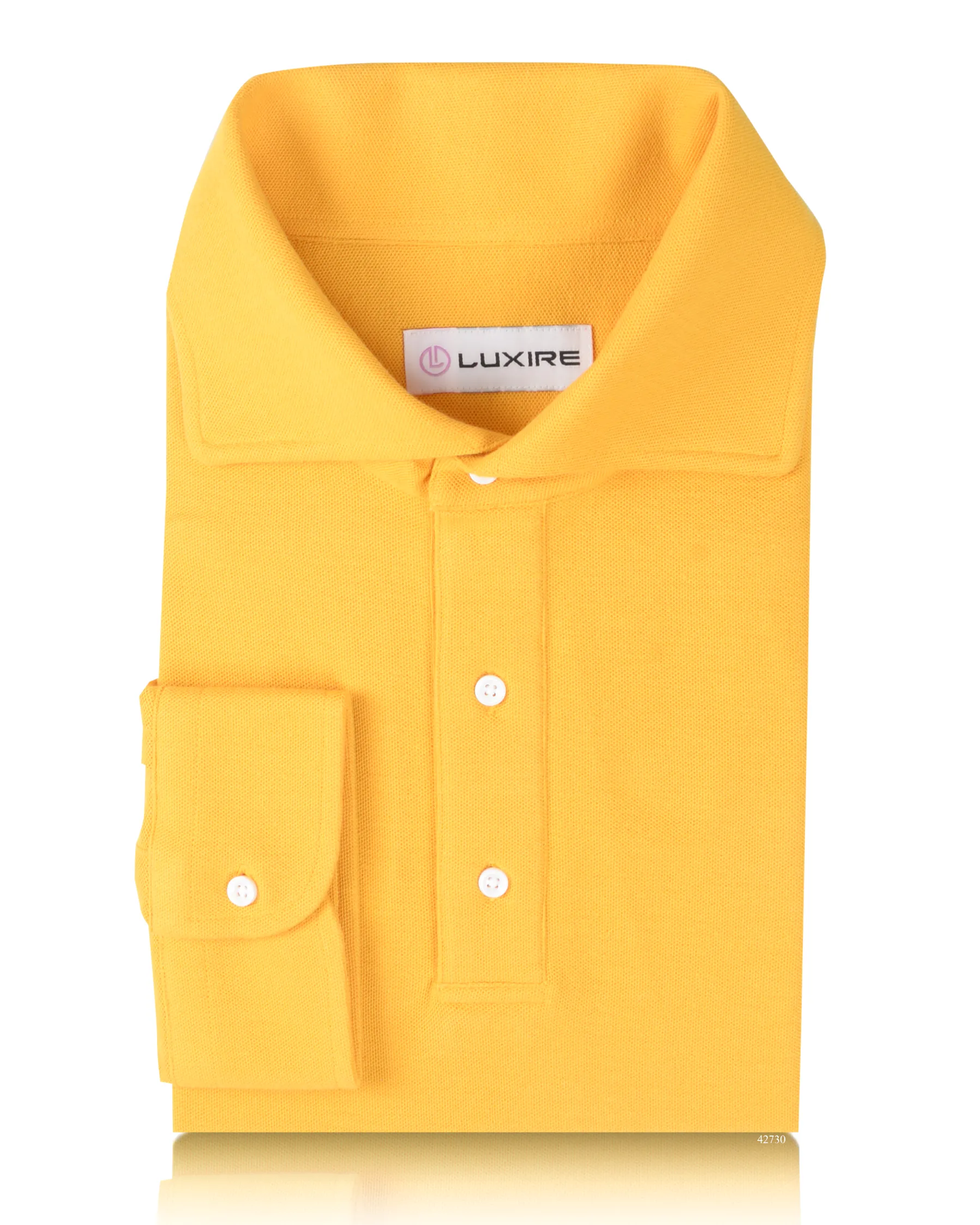 Golden Yellow Cotton Polo T-Shirt Lightweight Layer Luxe Wear