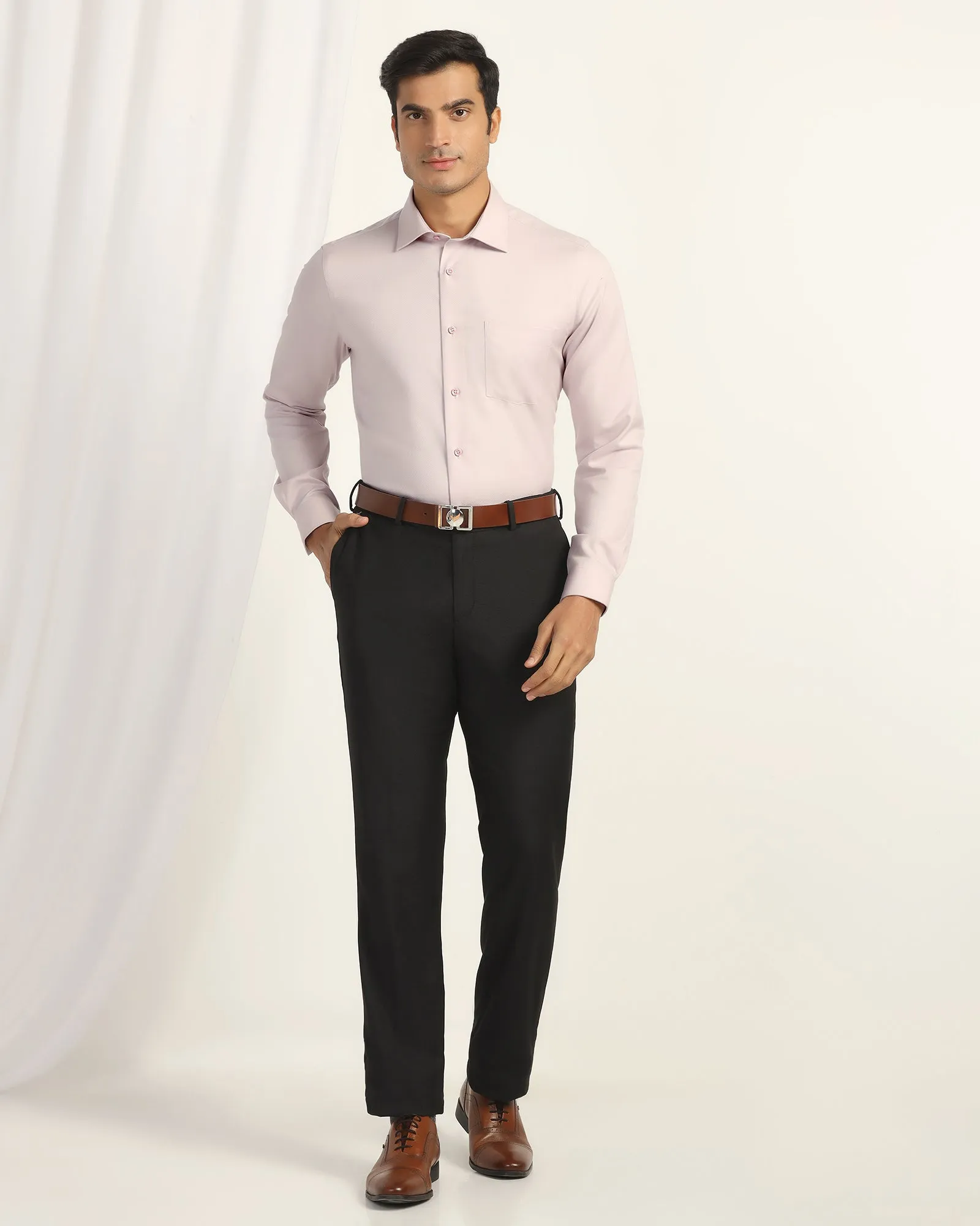 Non Iron Formal Pink Solid Shirt - P31 Custom Fit Weekend Adventure