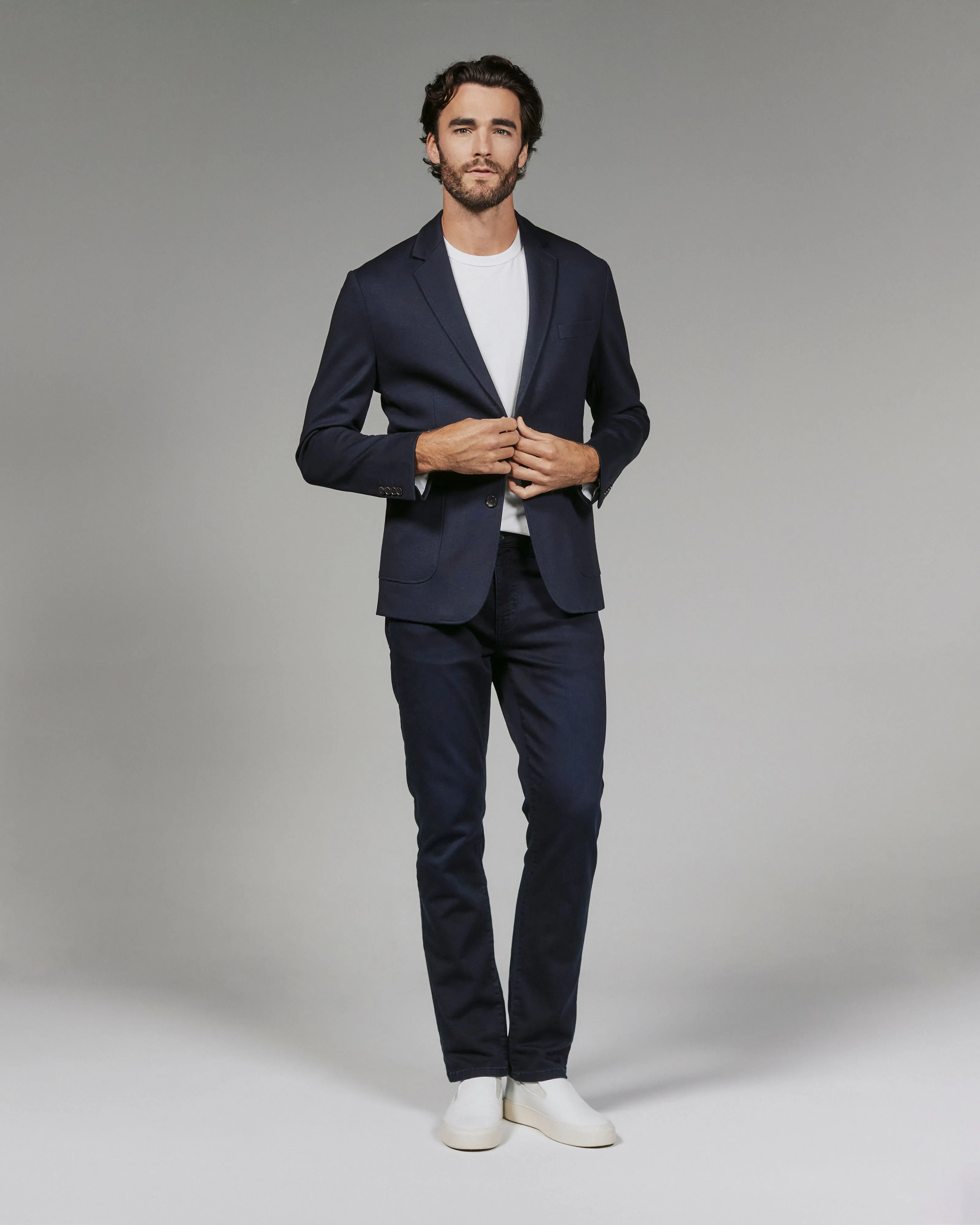 7 Diamonds Venna Stretch Blazer Ethical Manufacturing Minimal Detail