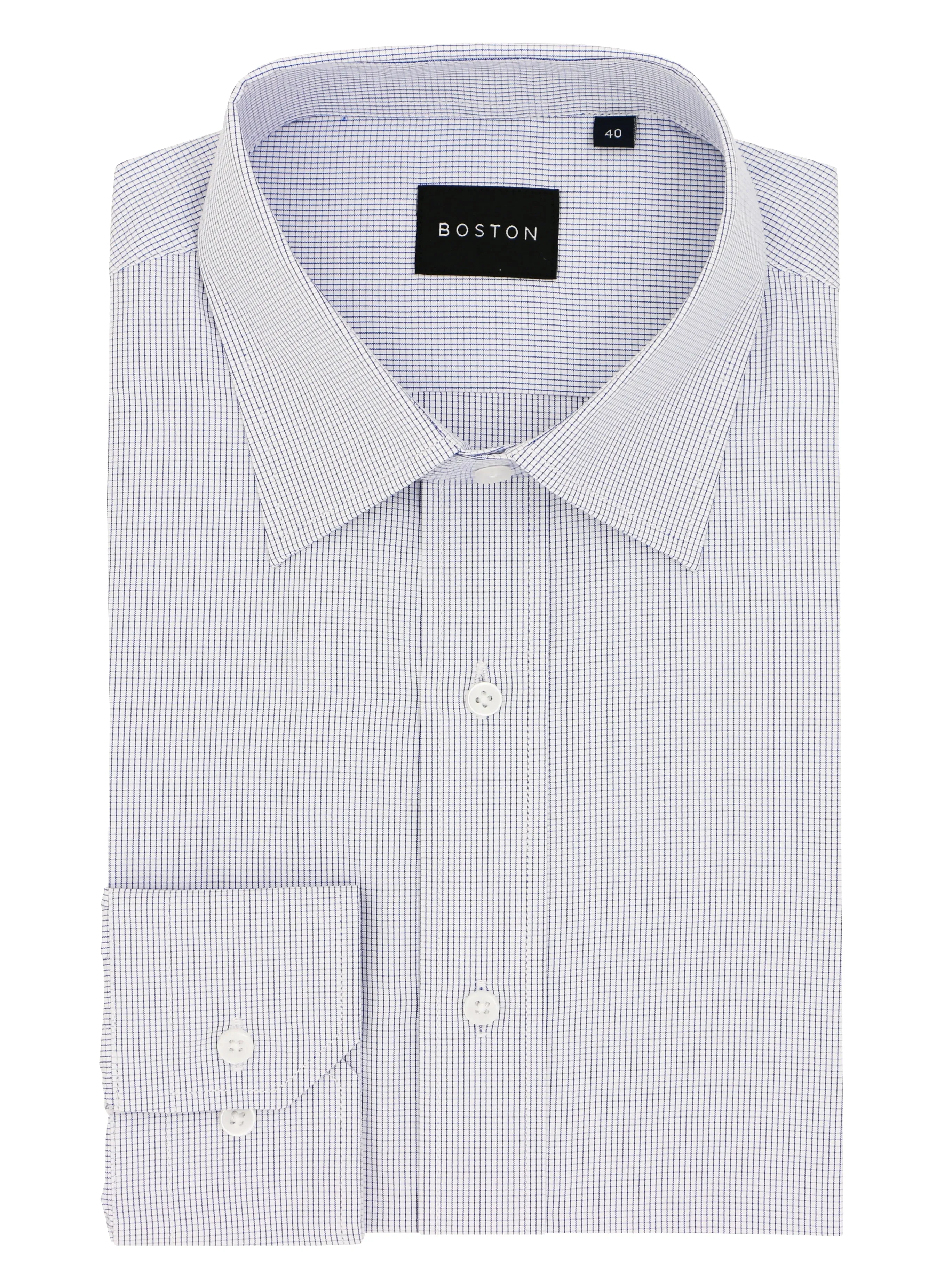 Special Occasion Liberty Business Navy Microchecked Shirt