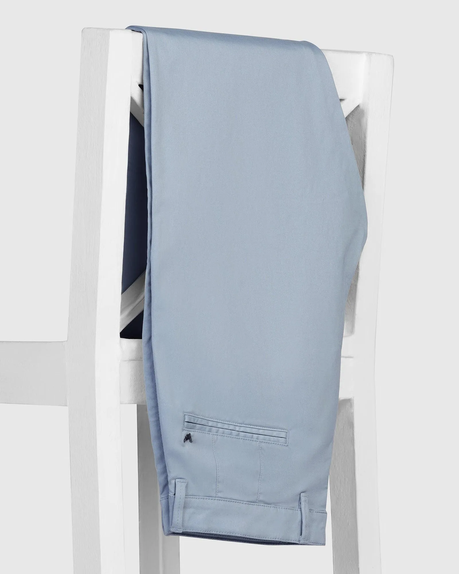 Slim Fit B-91 Casual Blue Solid Khakis - Cultron ErgonomicArticulatedDesign All Season Wear