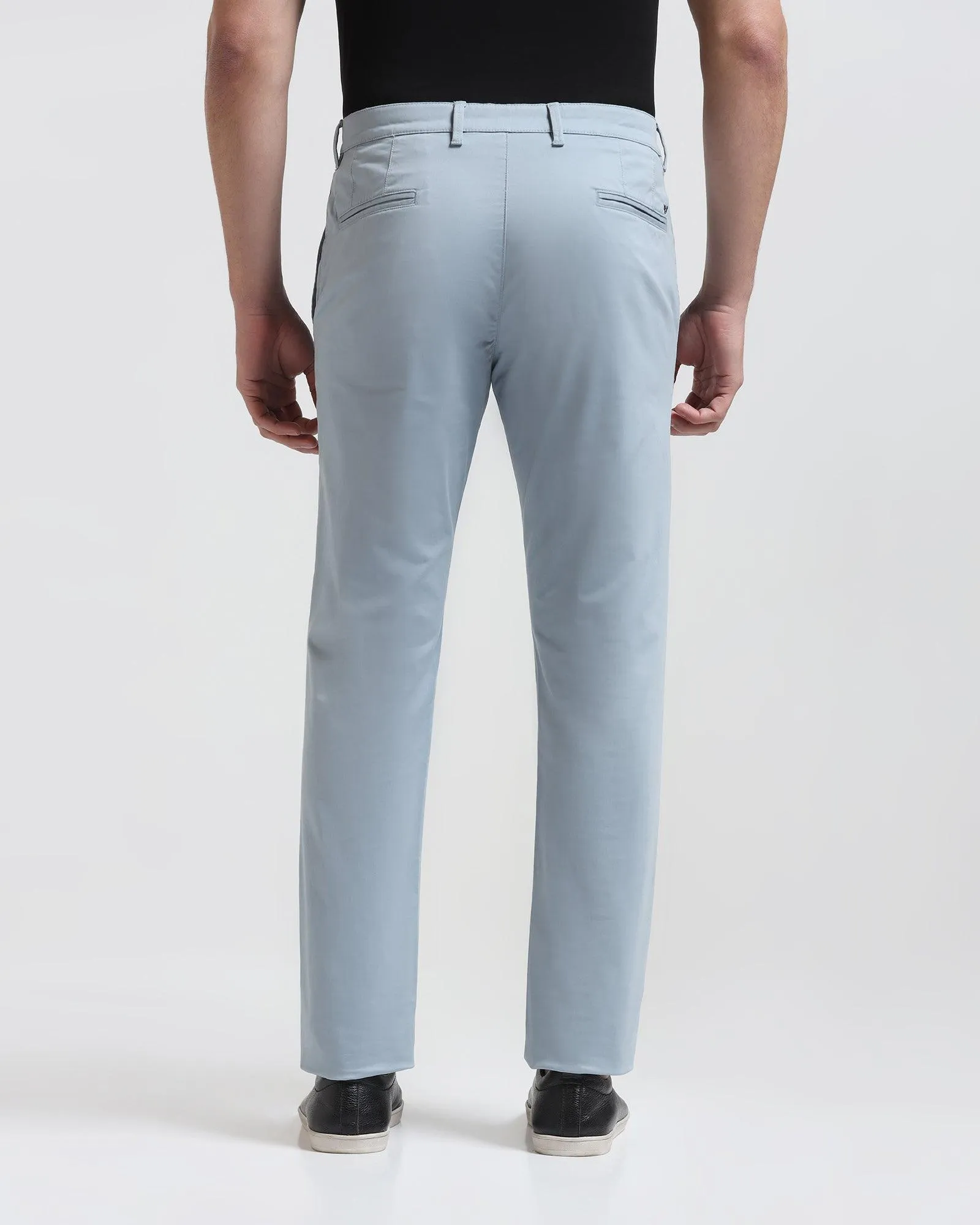 Slim Fit B-91 Casual Blue Solid Khakis - Cultron Weather Flex Odor Control Technology