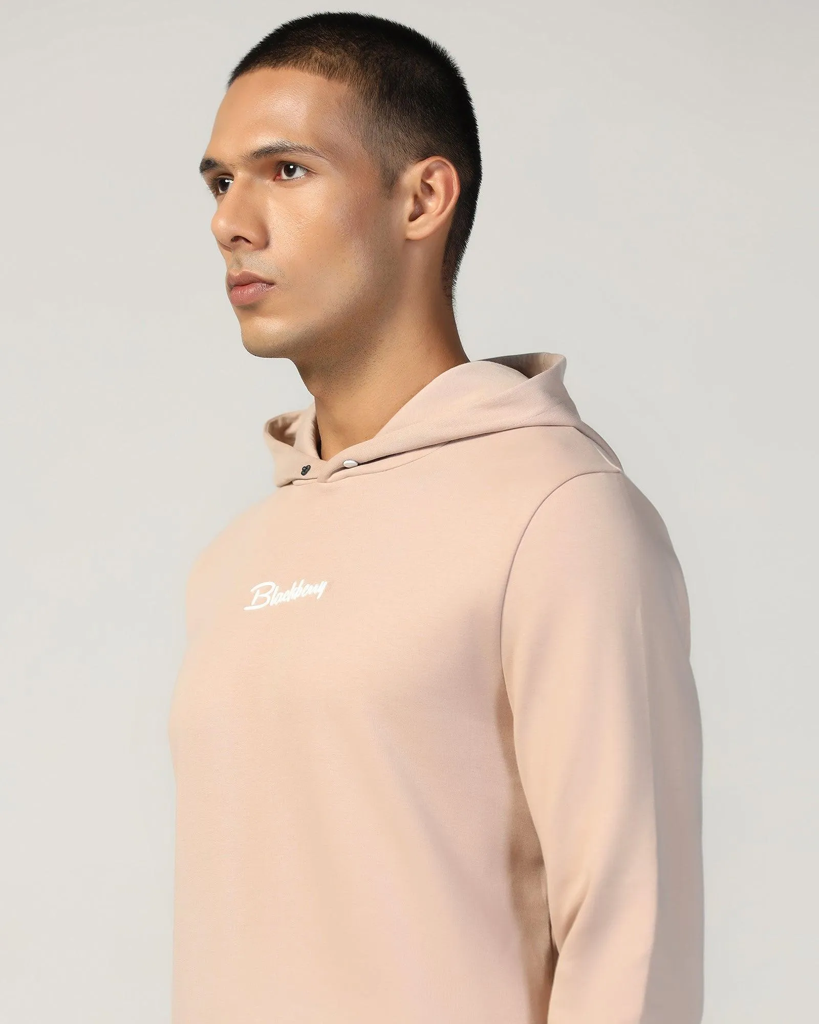 Harbor Style Hoodie Beige Solid Sweatshirt - Snape