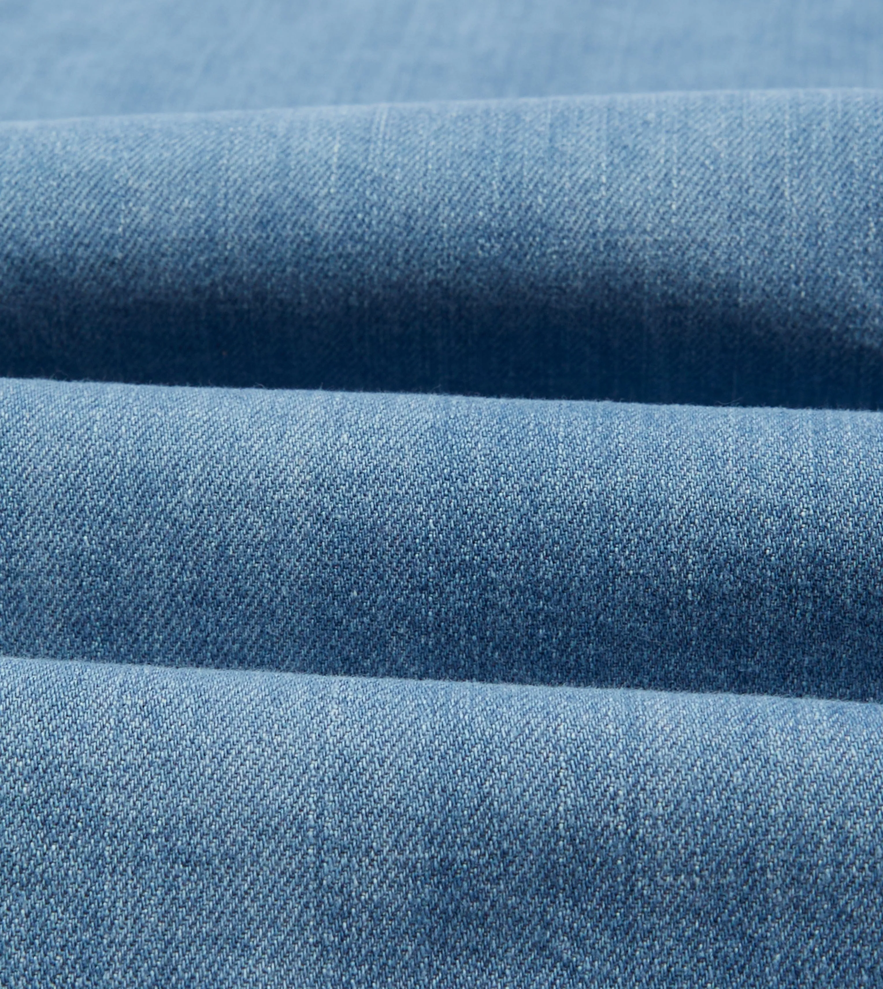 Bleach Wash Denim Two-Pocket Western Shirt Urban Trend Fade Resistant Formula