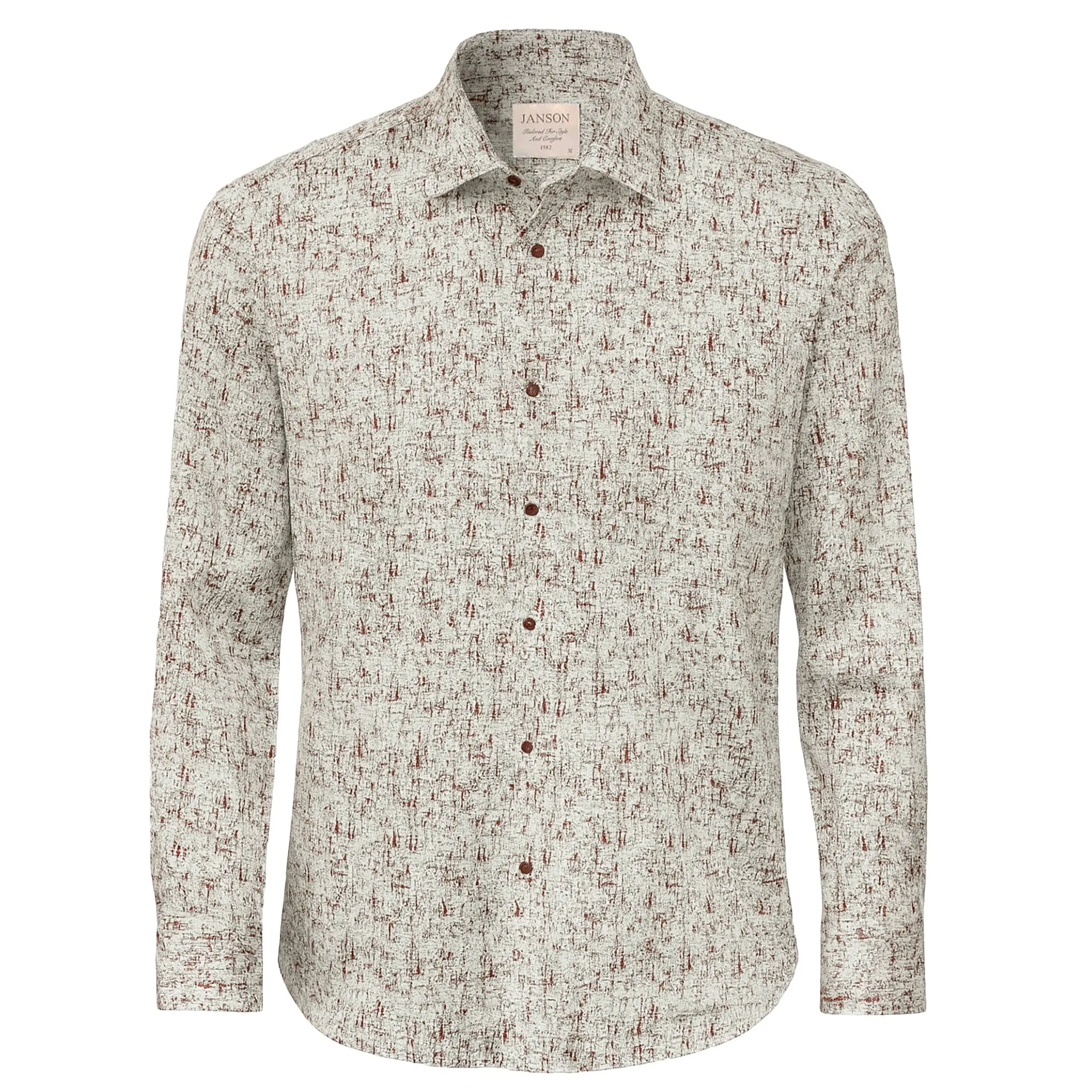 Janson Sport Shirt-100% Cotton Satin Finish, European Made fade resistant color crew neck