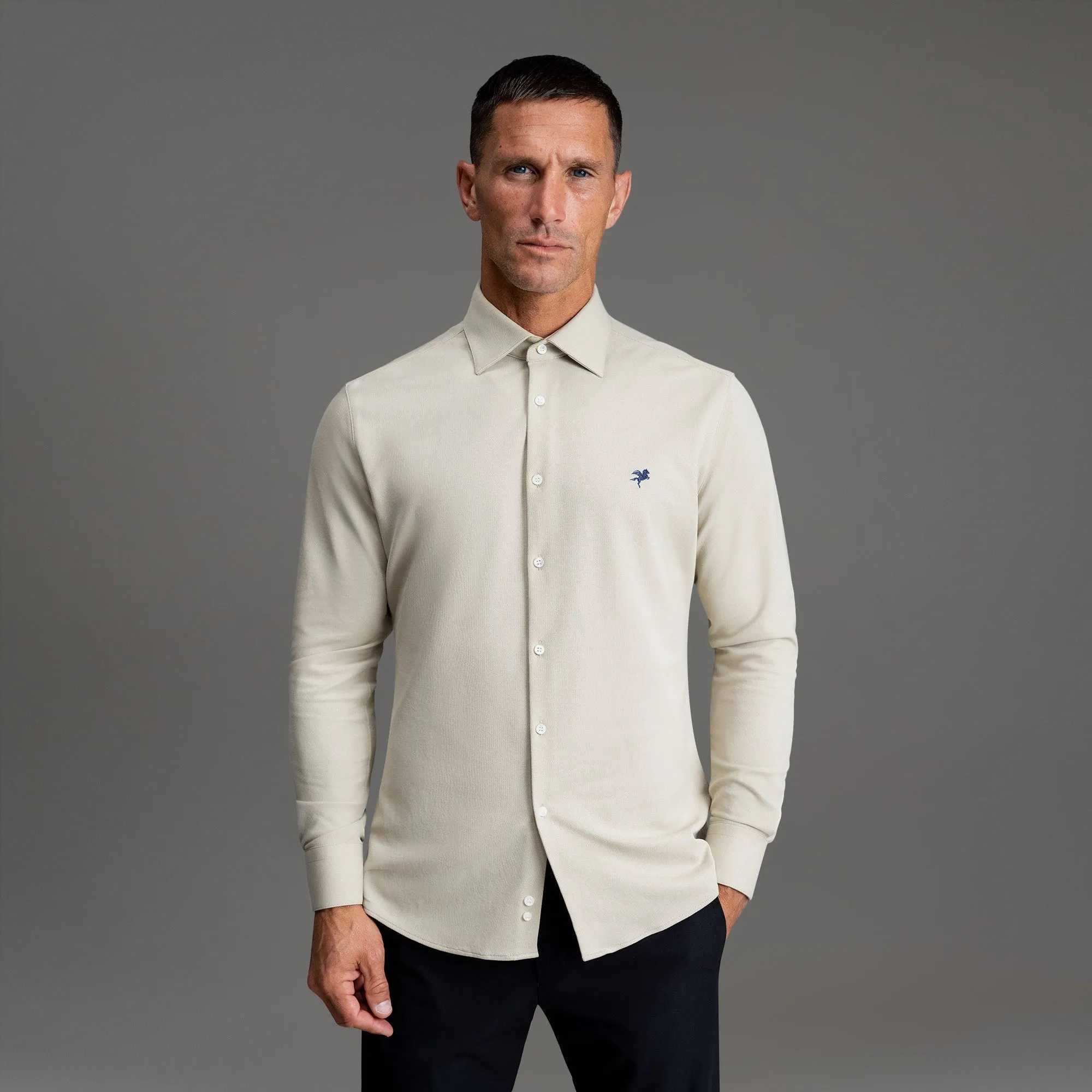 Mature appeal Stretch Oxford Spread Shirt