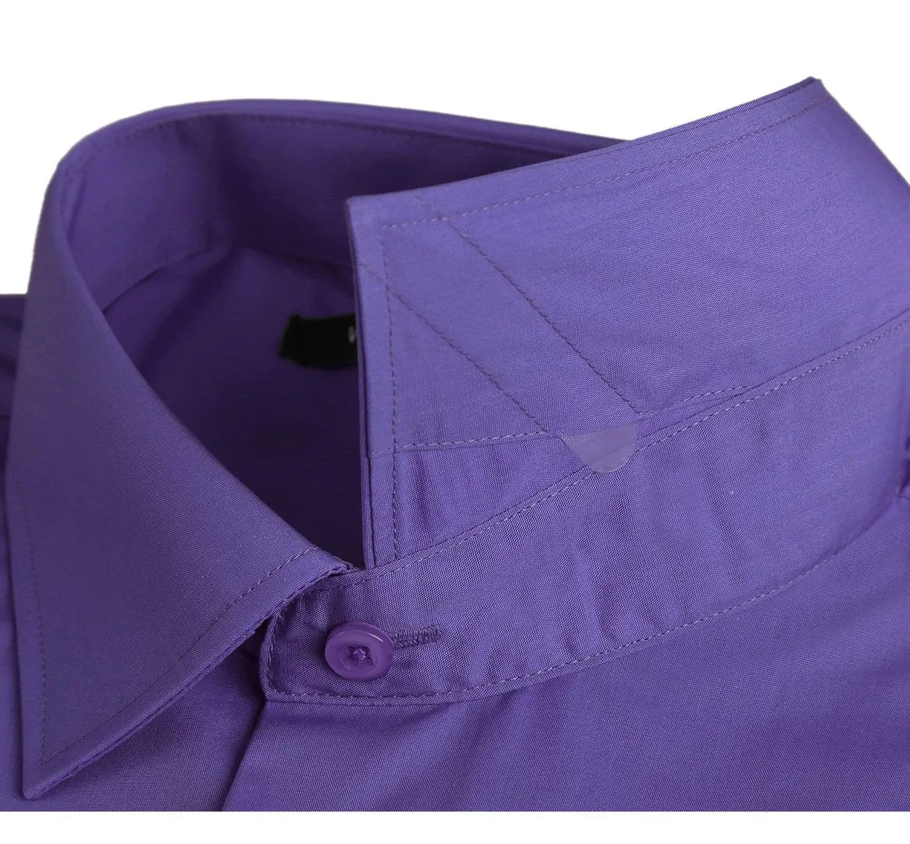 Midweight Textile Smart Look VERNO Lilac Classic/Regular Fit Long Sleeve Spread Collar Dress Shirt TC640