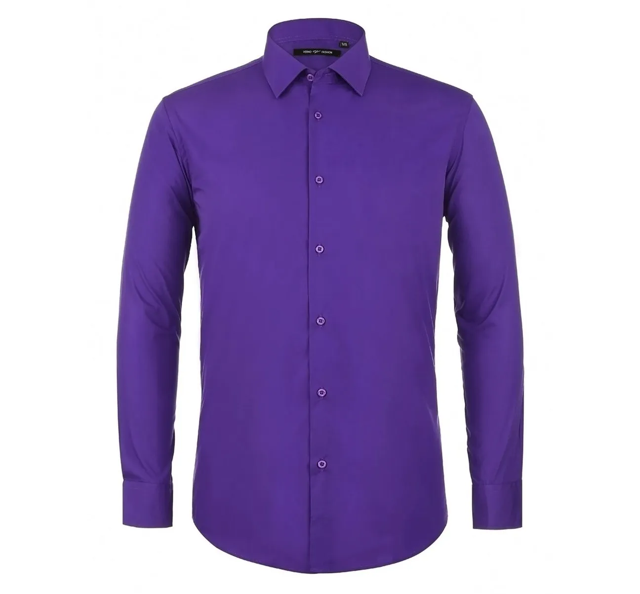 VERNO Lilac Classic/Regular Fit Long Sleeve Spread Collar Dress Shirt TC640 Versatile Outfit Weekend Outing