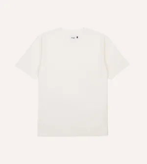 Street Smart Look Simple Fashion Antique White Flam?? Cotton Crew Neck Hiking T-Shirt