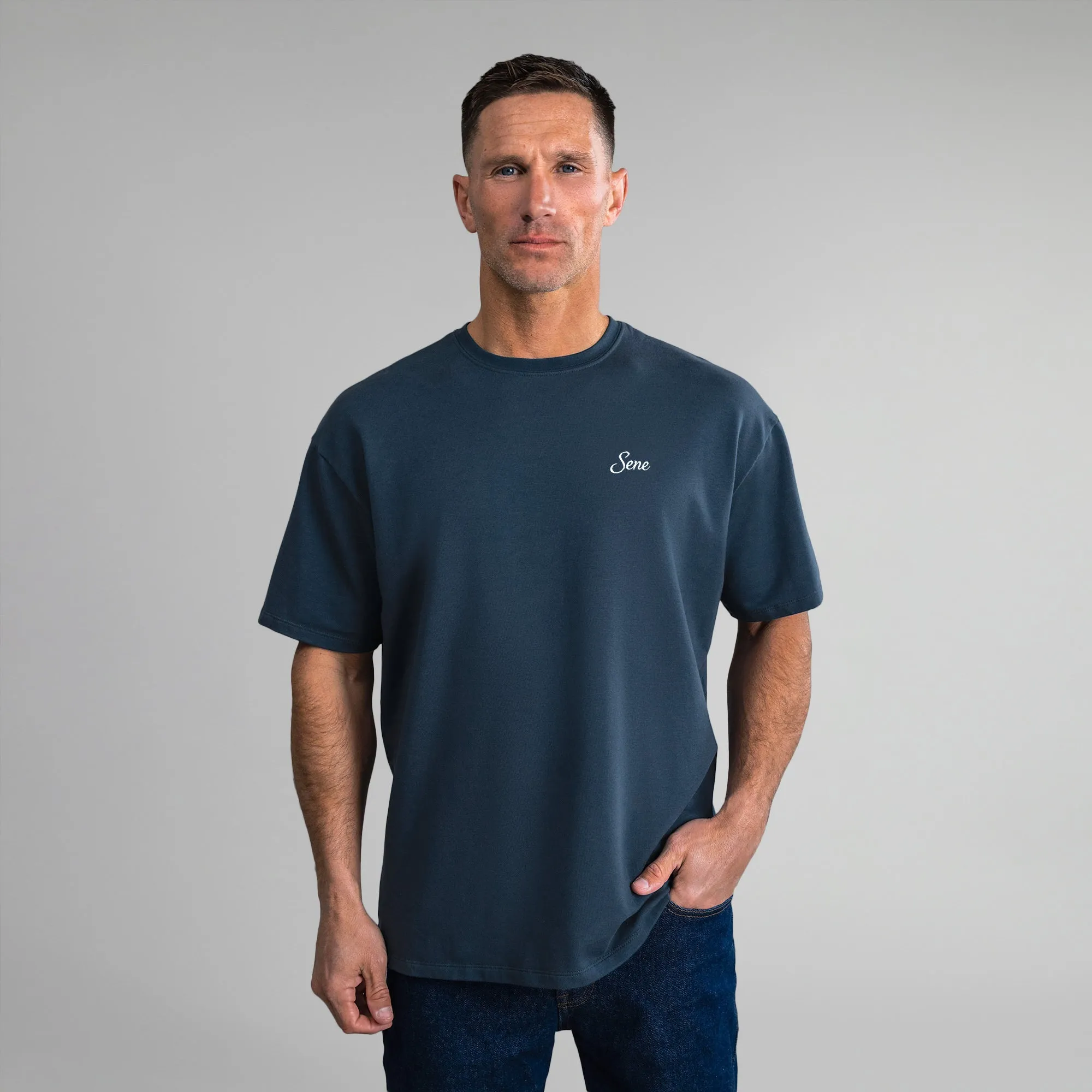 Cumulus Drop Script T-Shirt Perfect for Outdoors Circular Knit Design