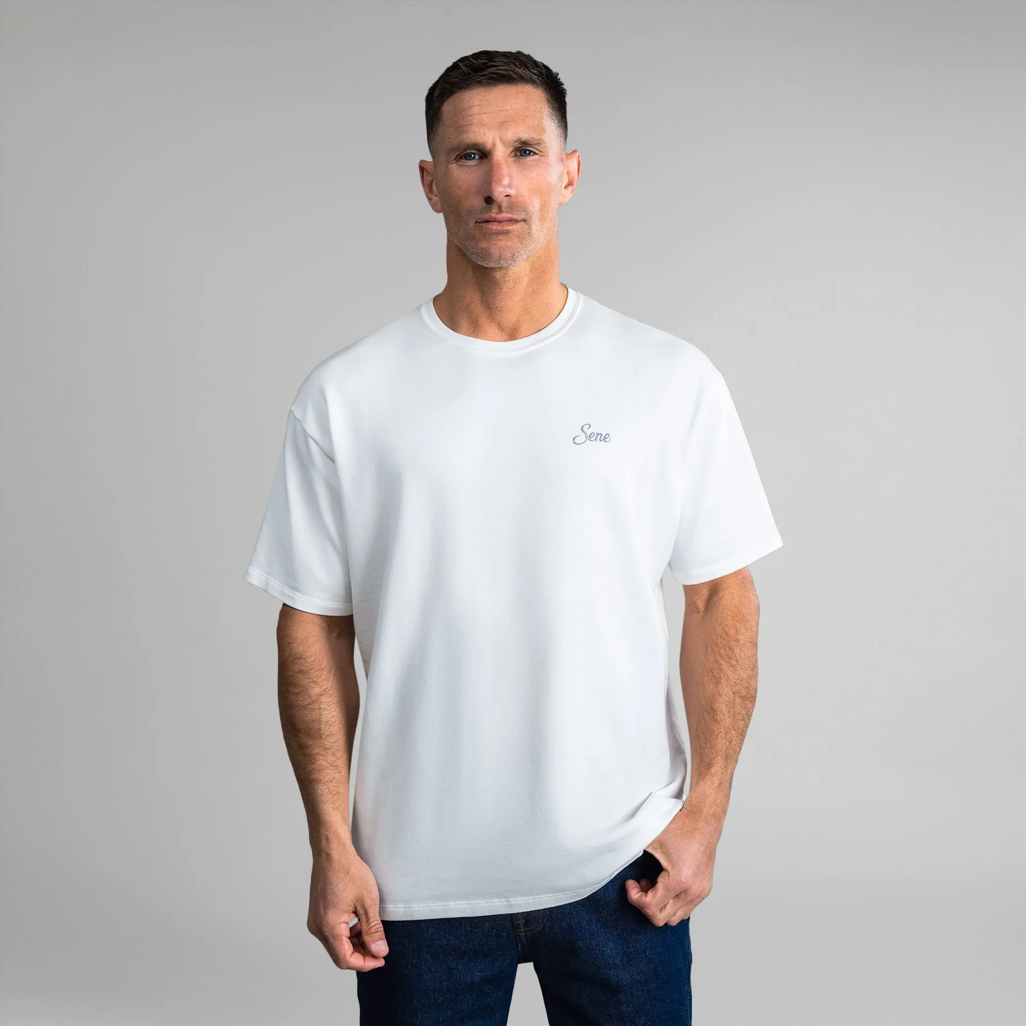 Cumulus Drop Script T-Shirt Drop Shoulder Design informal gathering