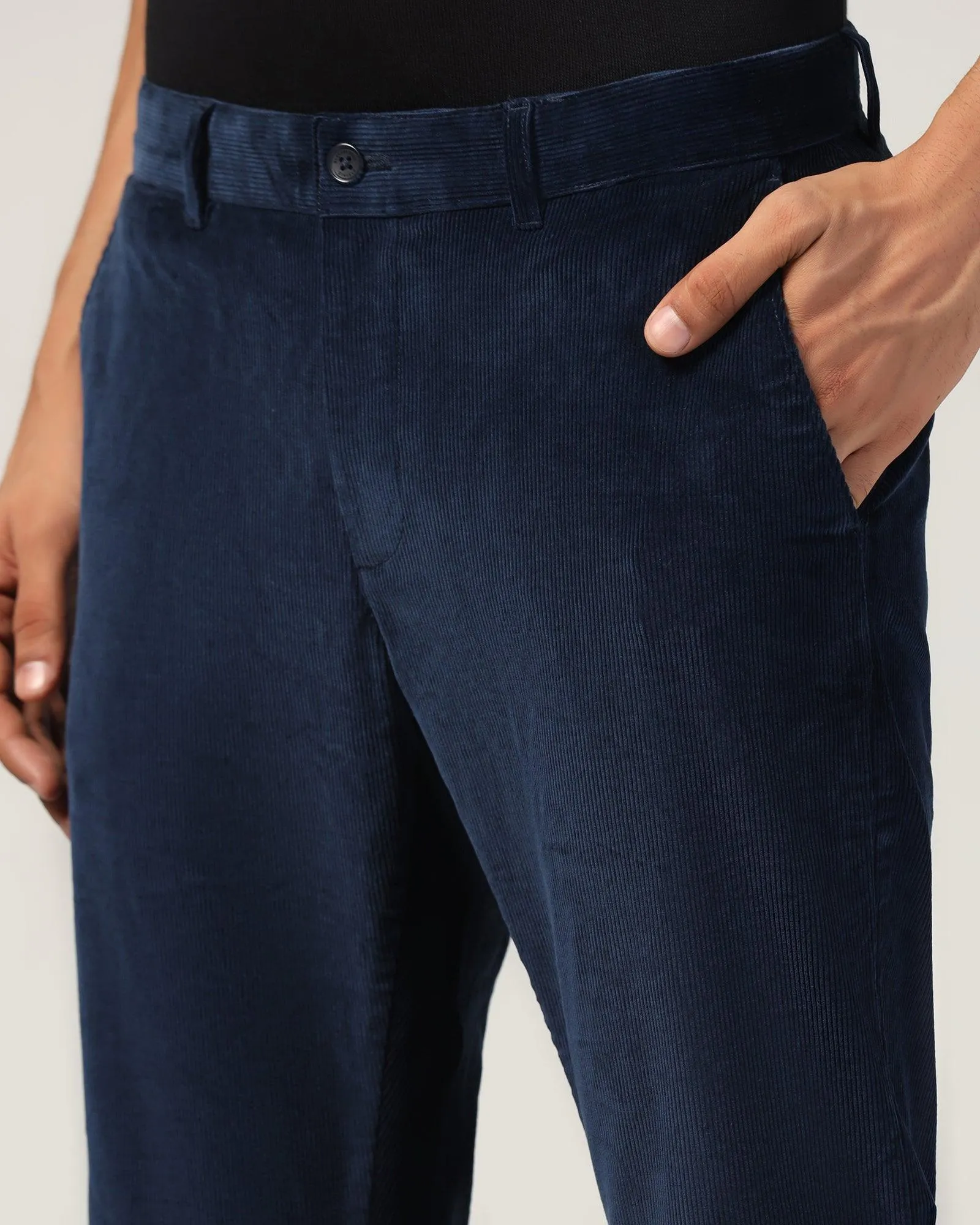 Relaxed fit wear Slim Comfort B-95 Casual Teal Solid Khakis - Magna