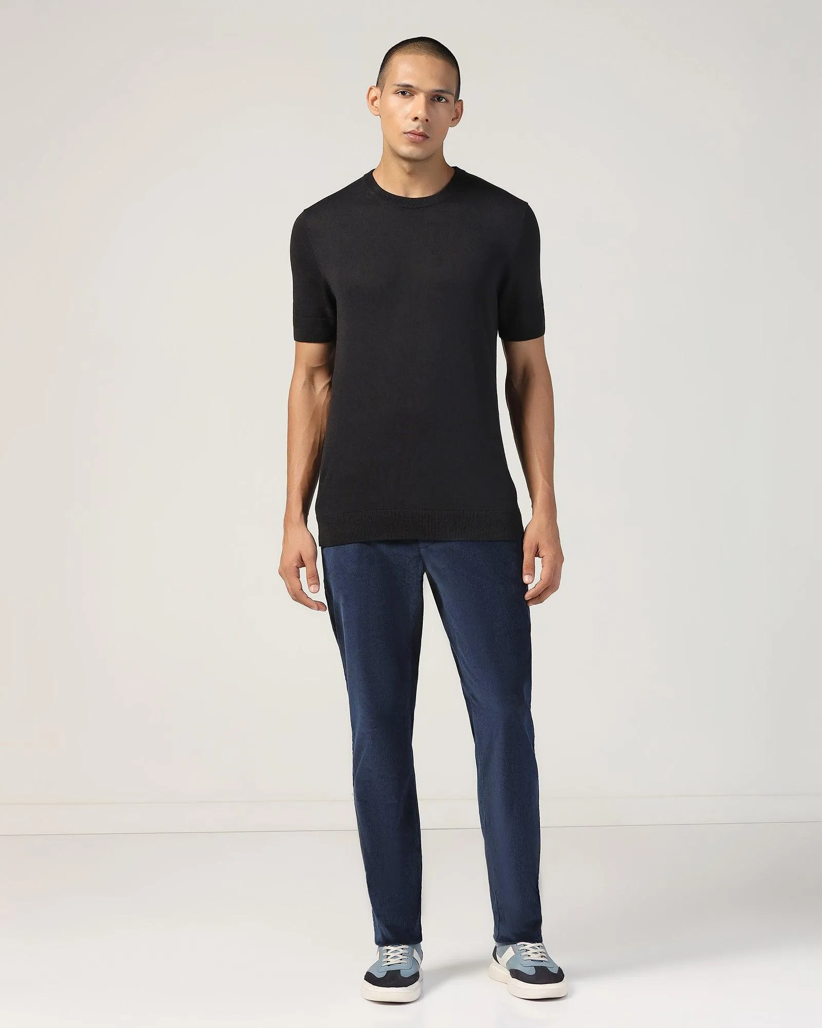 Breathable Motion Slim Comfort B-95 Casual Teal Solid Khakis - Magna