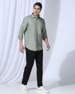 Sneaker Fit Casual Black Solid Khakis - Hudson MoistureControlLiner